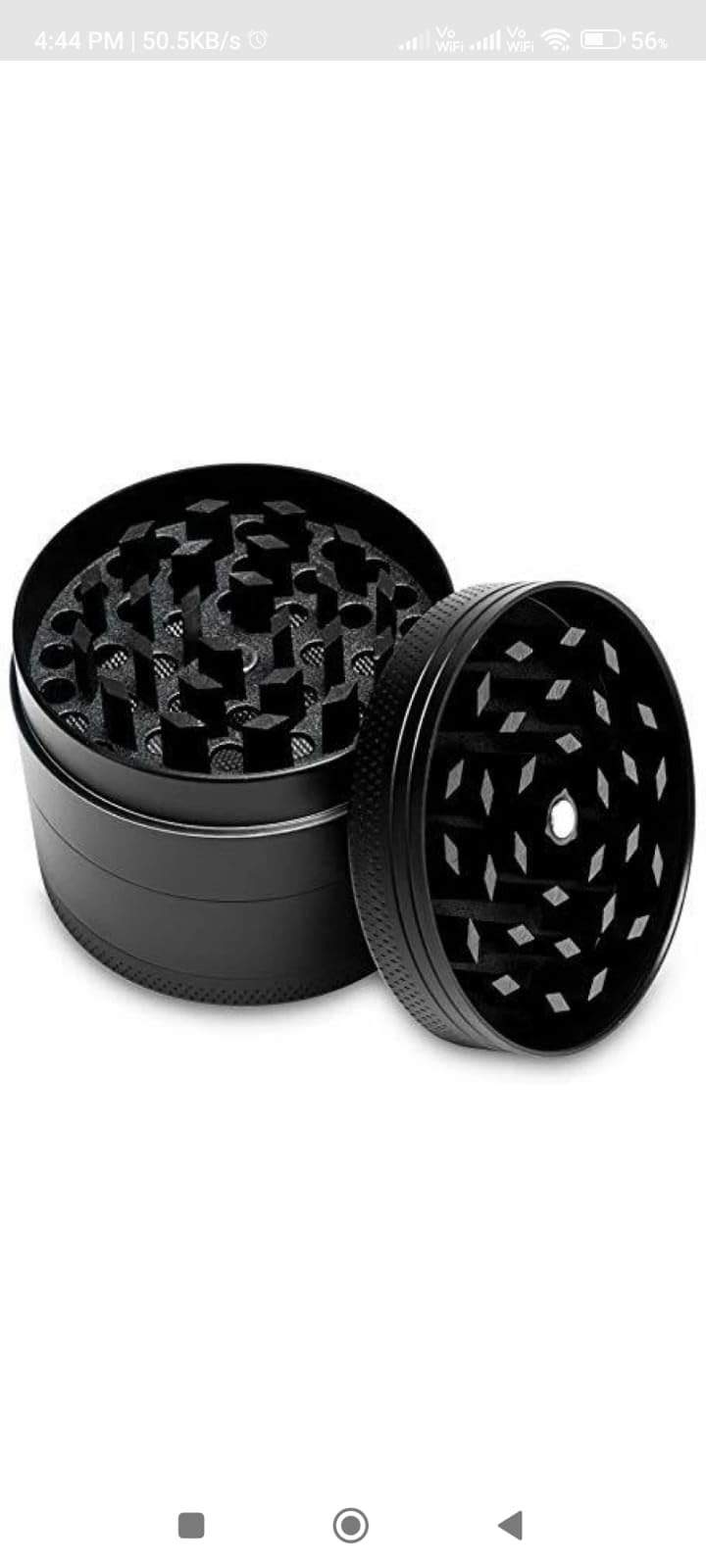 Premium R.CETON Raasta Blue Plain Hand Muller Crusher/Grinder for Herbs & Spices - Perfect for Smoking, Cooking, and Aromatherapy (Black, Pack of 1)