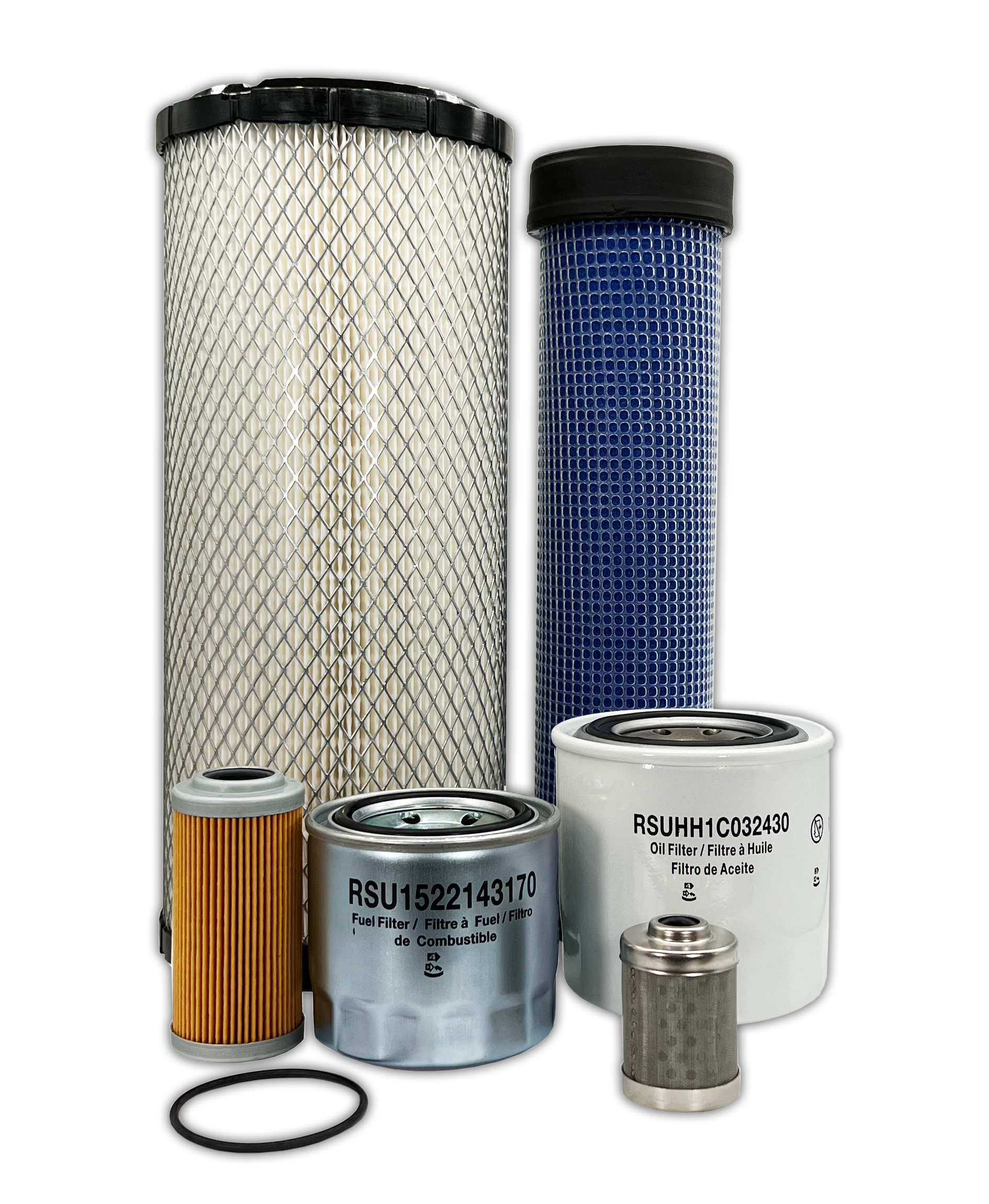Kubota KX 080-3 Excavator Maintenance Filter Kit | HERO® Replacement Air Oil Fuel Filters | Perfect for Construction & Heavy Equipment Maintenance