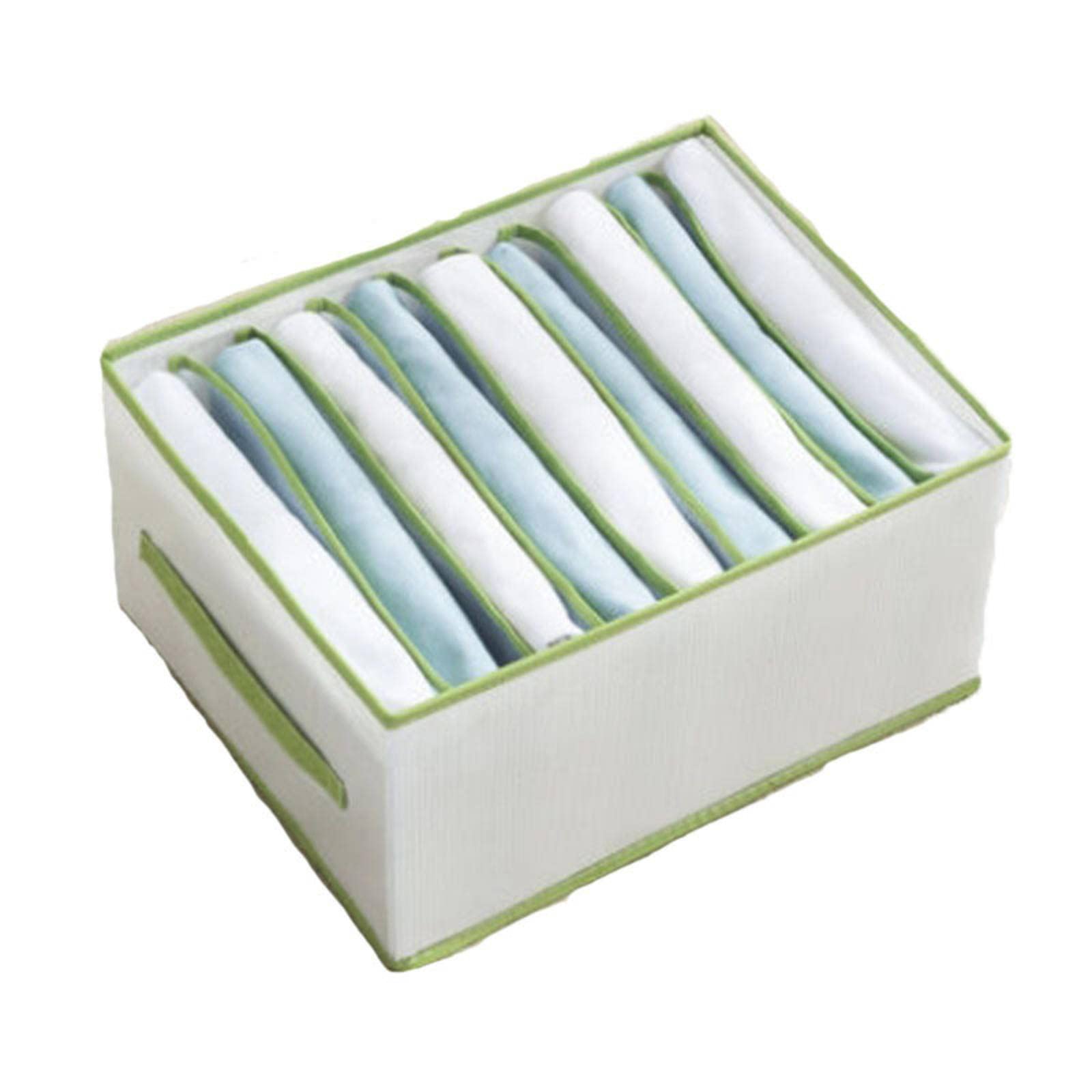 Washable 3-Pack Wardrobe Clothes Organizer for Folded Clothes - 7/9/12 Grids Drawer Divider for Thin Jeans, Leggings, T-Shirts, Bras, Underwear & Socks (White/Grey) | Perfect for Closet, Dresser & Travel Storage Organization