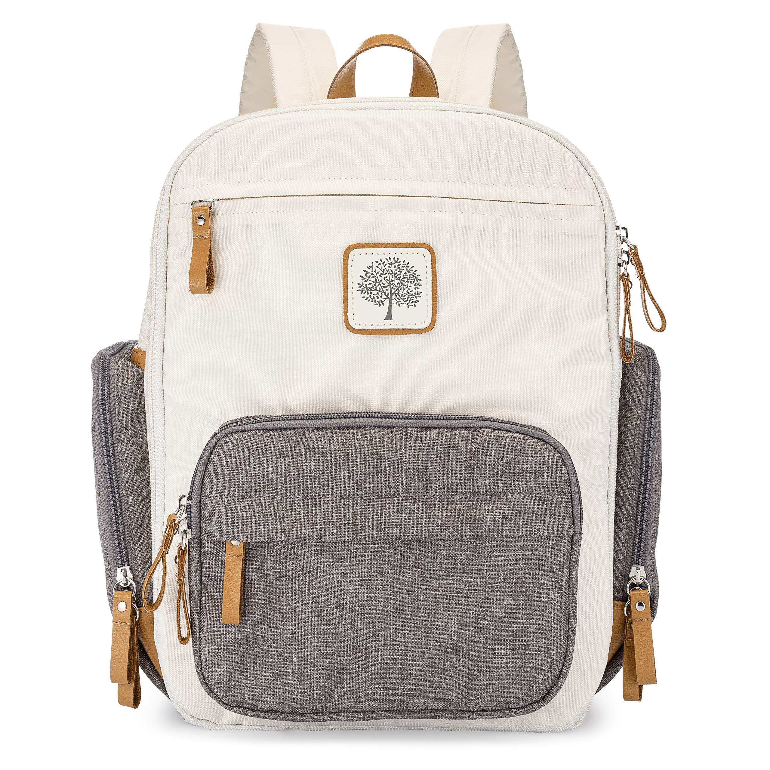 Parker Baby Diaper Backpack - Large Waterproof Diaper Bag with Insulated Pockets & Changing Pad | Perfect for Travel, Daycare & On-the-Go Parents