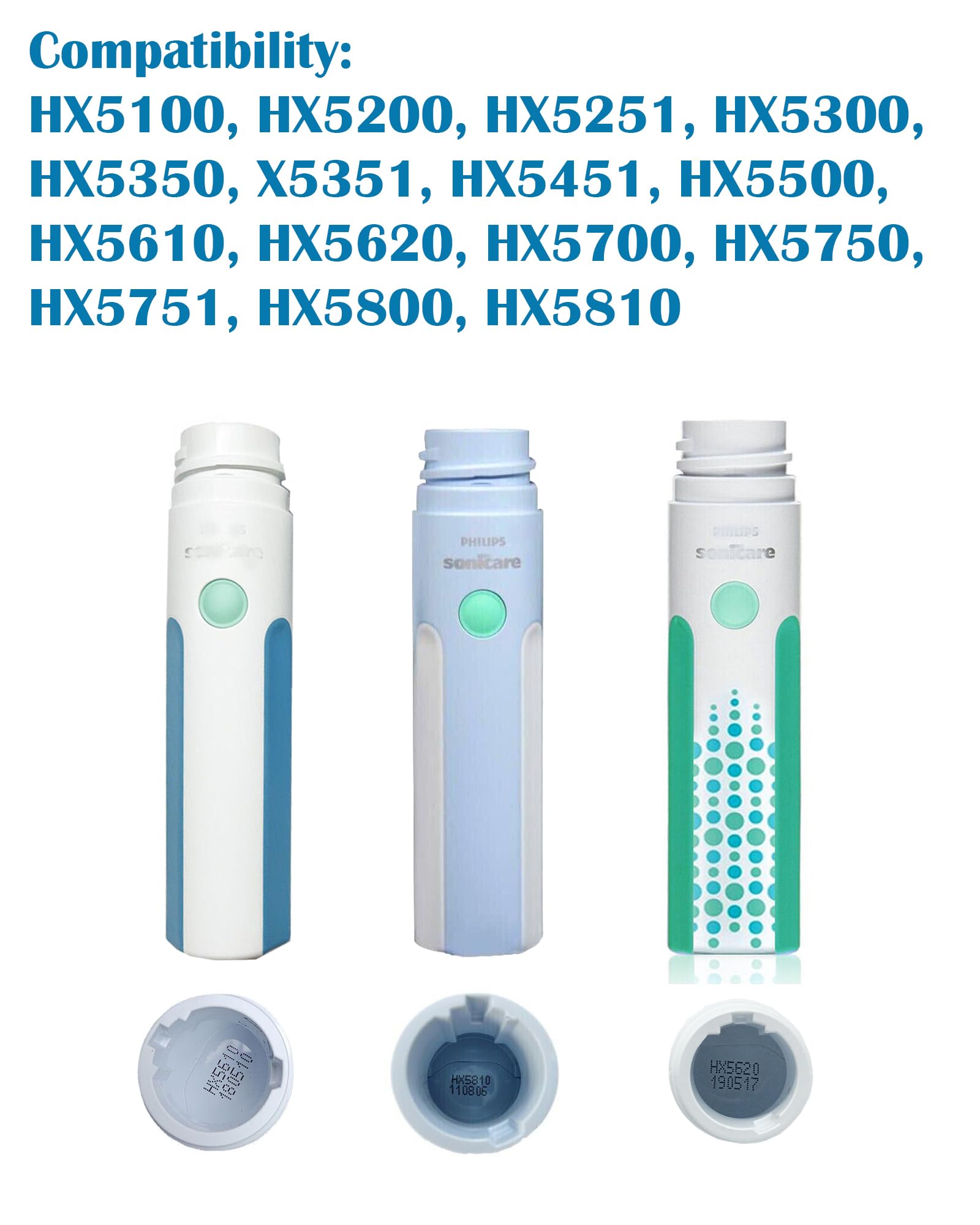Sonicare HX5100 Replacement Toothbrush Charger Compatible with HX5610, HX5620, HX5700, HX5750, HX5810 - Model 423501010822 - Perfect for Home & Travel Use