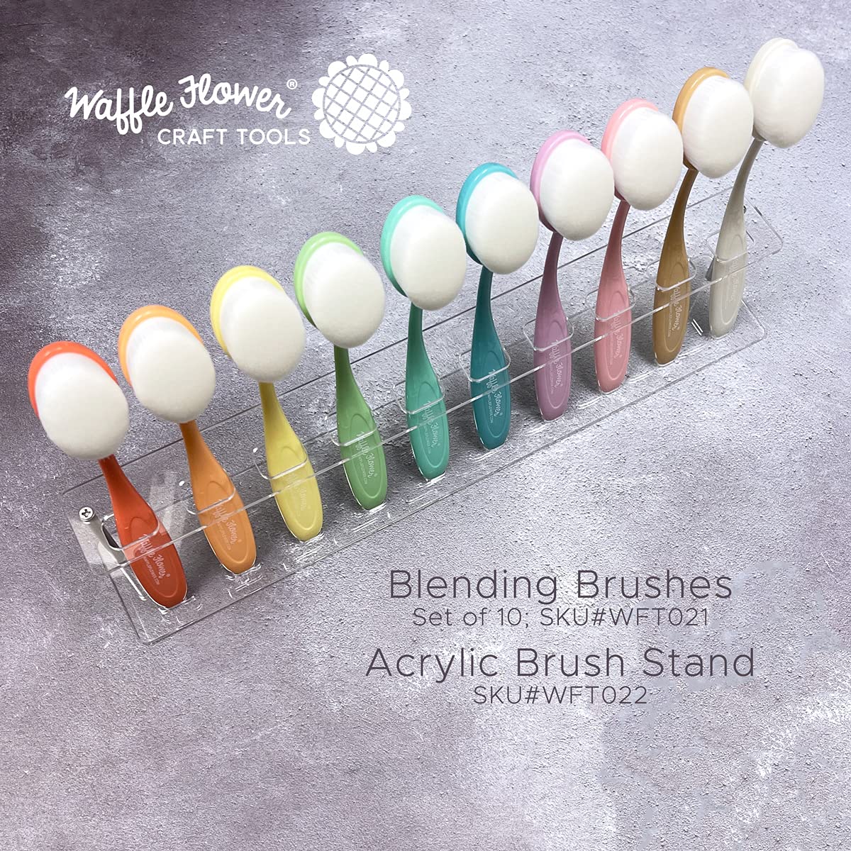 Waffle Flower Acrylic Brush Stand - Clear Acrylic Organizer for Waffle Flower Blending Brushes Set with Screwdriver - Perfect for Makeup Brush Storage and Vanity Organization