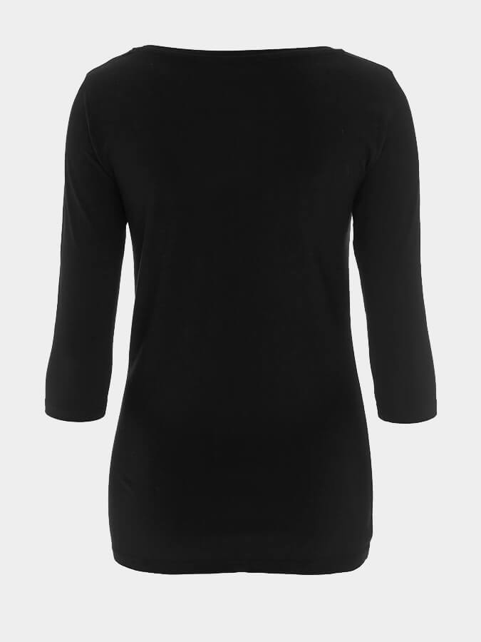 Women's Organic Cotton 3/4 Sleeve Yoga T-Shirt - Stretchy Comfort Fit for Yoga Studio & Active Lifestyle
