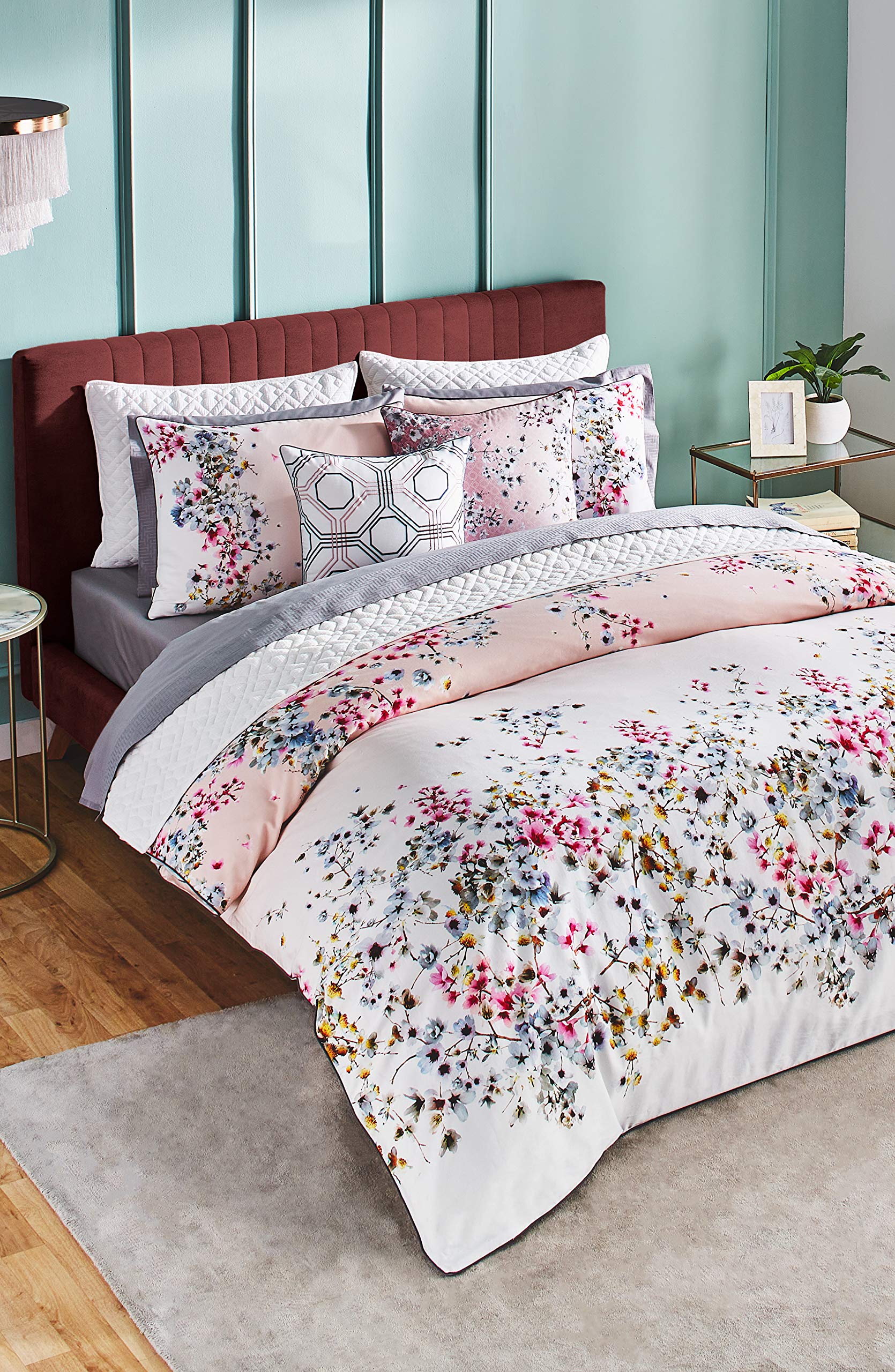 Ted Baker Jasmine Comforter Set - Twin Size Pink Floral Bedding Set | Soft & Luxurious Comforter for Girls' Bedroom, Guest Room & Dorm Decor
