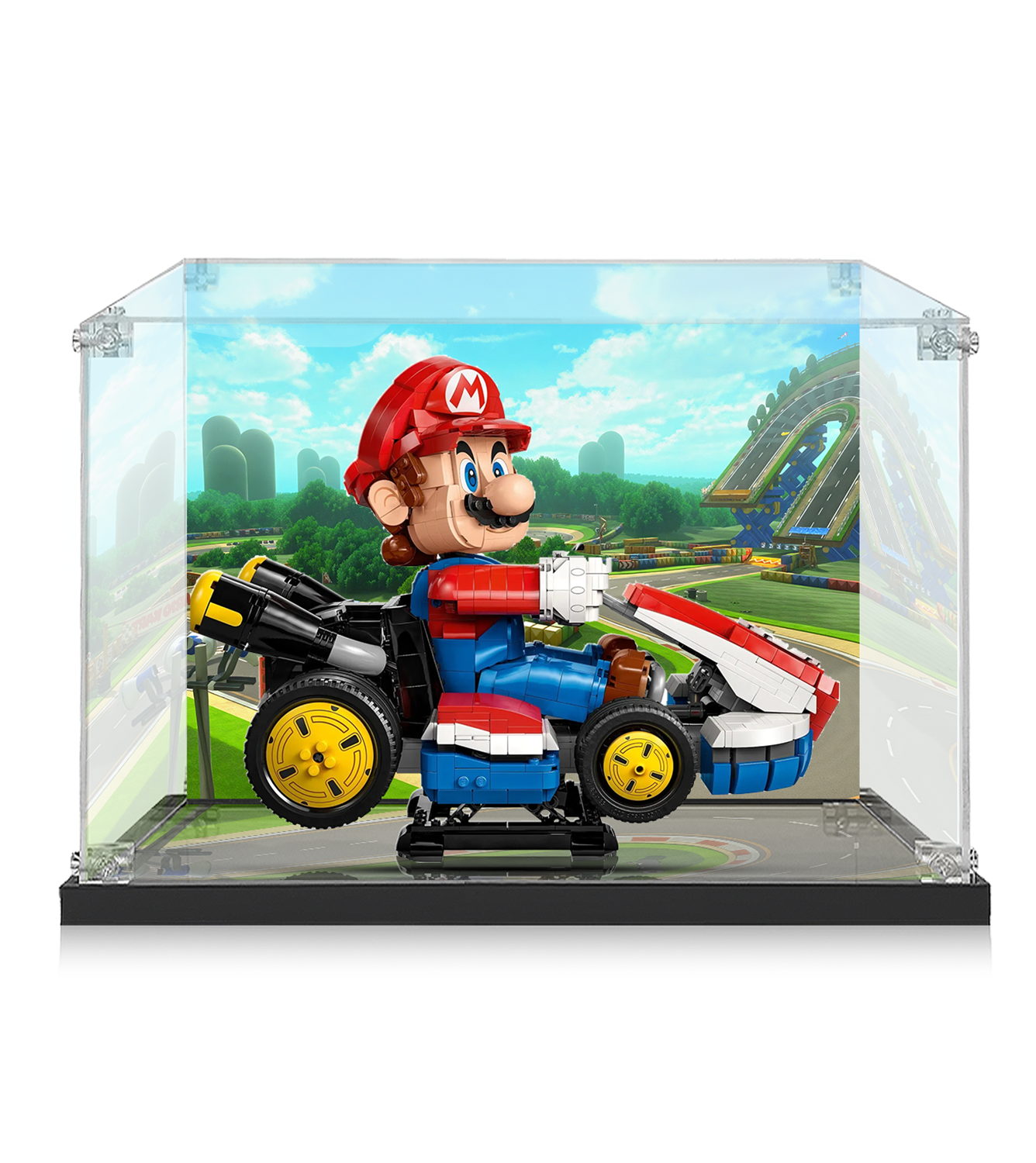 LEGO® Super Mario™ Mario Kart™ Display Case for 72037 Set - Protective Showcase for Collectible Mario & Standard Kart - Perfect for Home Decor, Office Display, and LEGO® Enthusiast Collections