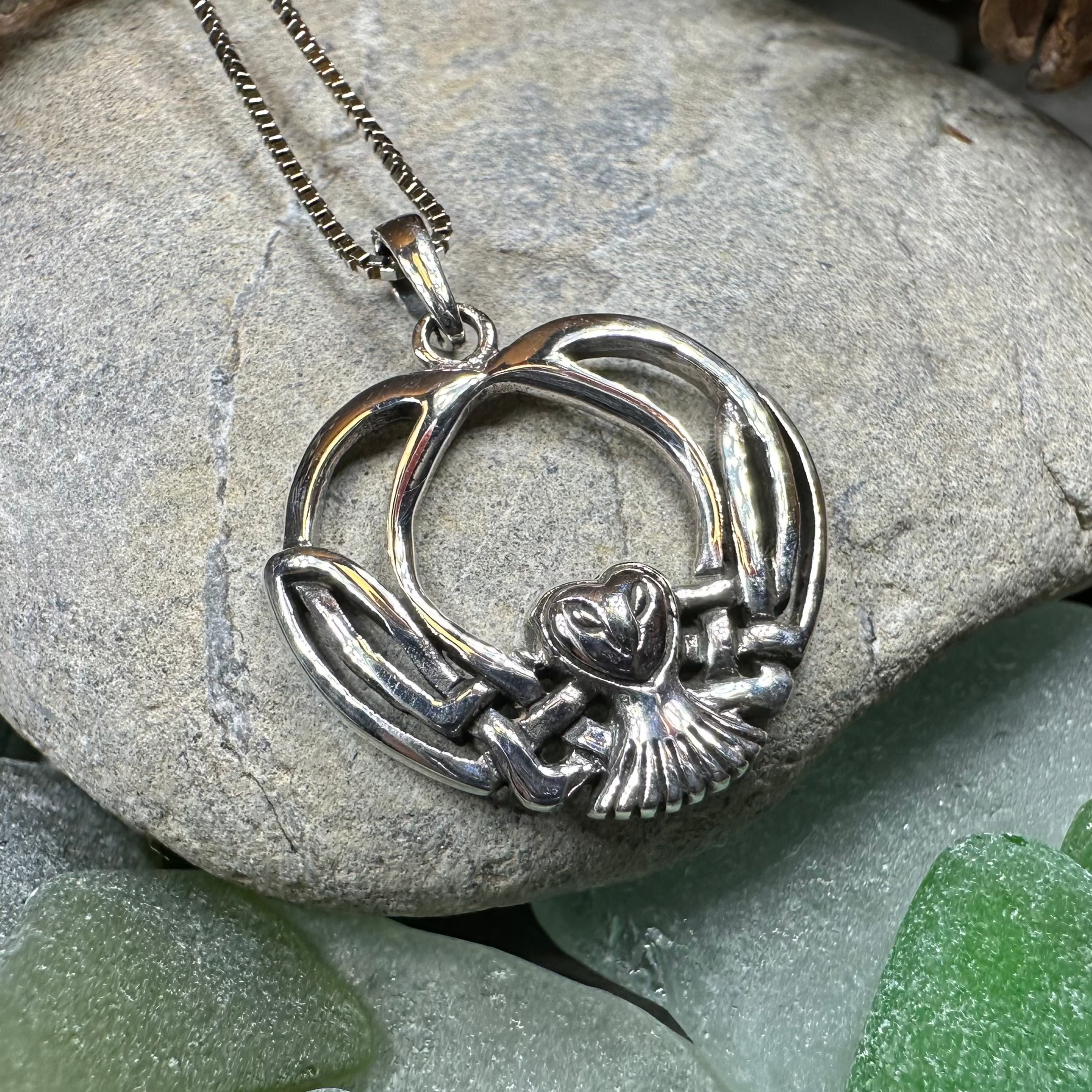 Celtic Owl Pendant Necklace - Handcrafted Sterling Silver Jewelry for Women - Perfect for Gifts, Boho Fashion & Spiritual Protection