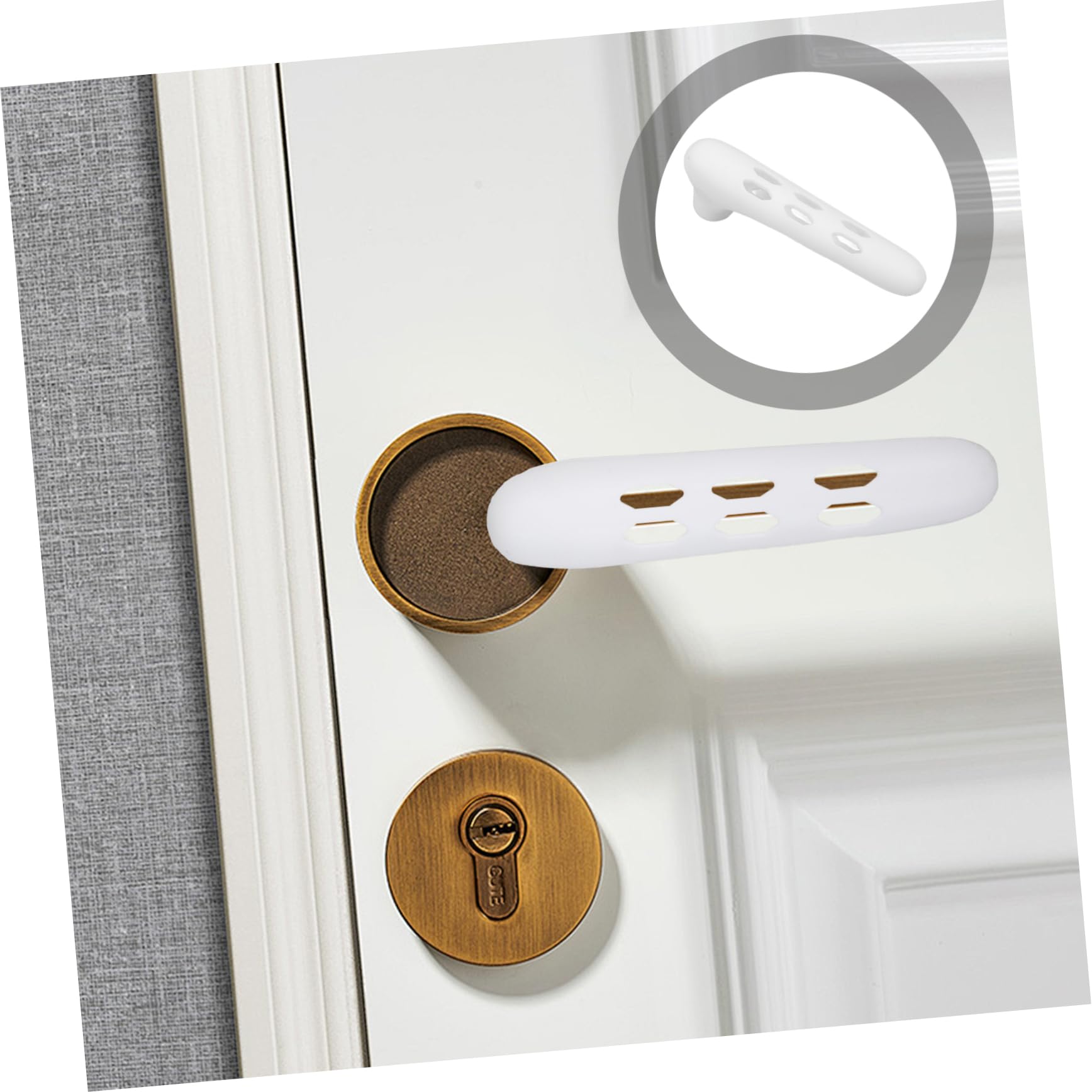 FOMIYES Baby Door Protector - Thick Safety Cover for Handles & Knobs - Childproofing for Cabinets & Doors