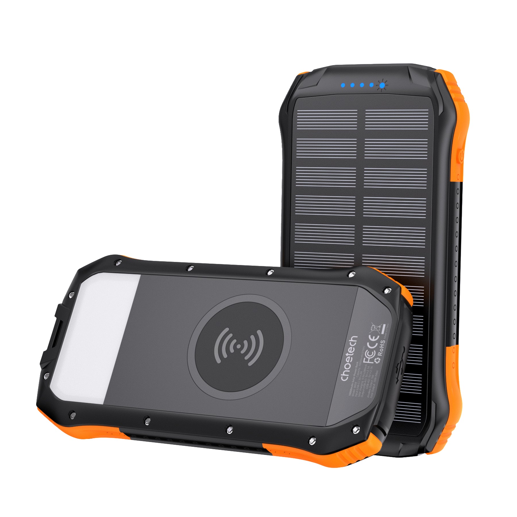 Choetech B659 10000mAh Solar Charger Power Bank - Portable External Battery for Camping, Hiking & Emergency Power Outages