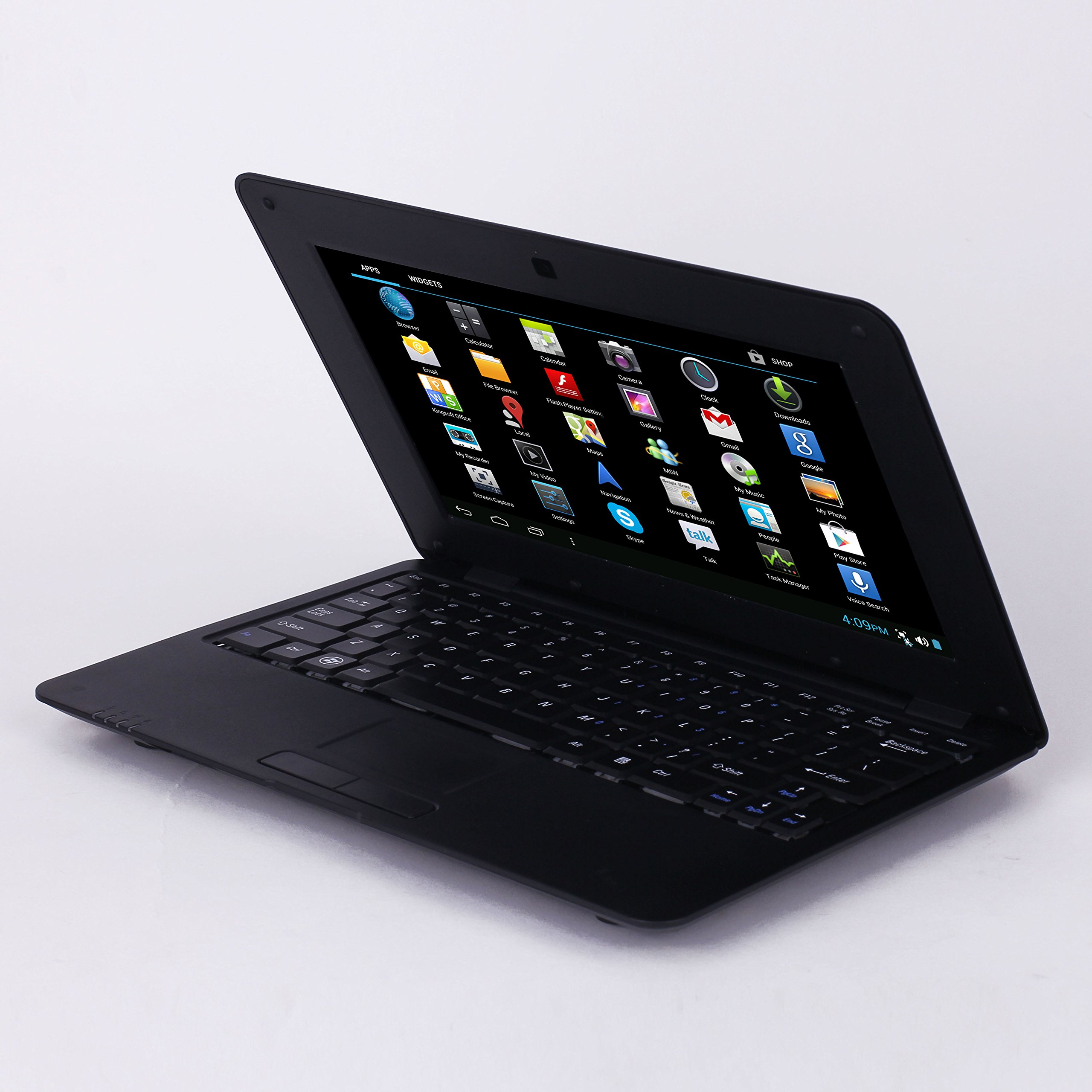 Goldengulf 10 Inch Black Laptop - Dual Core Processor, 4GB RAM, Android 4.1 OS - Includes Optical Mouse & Charger - Perfect for Work, Study & Entertainment