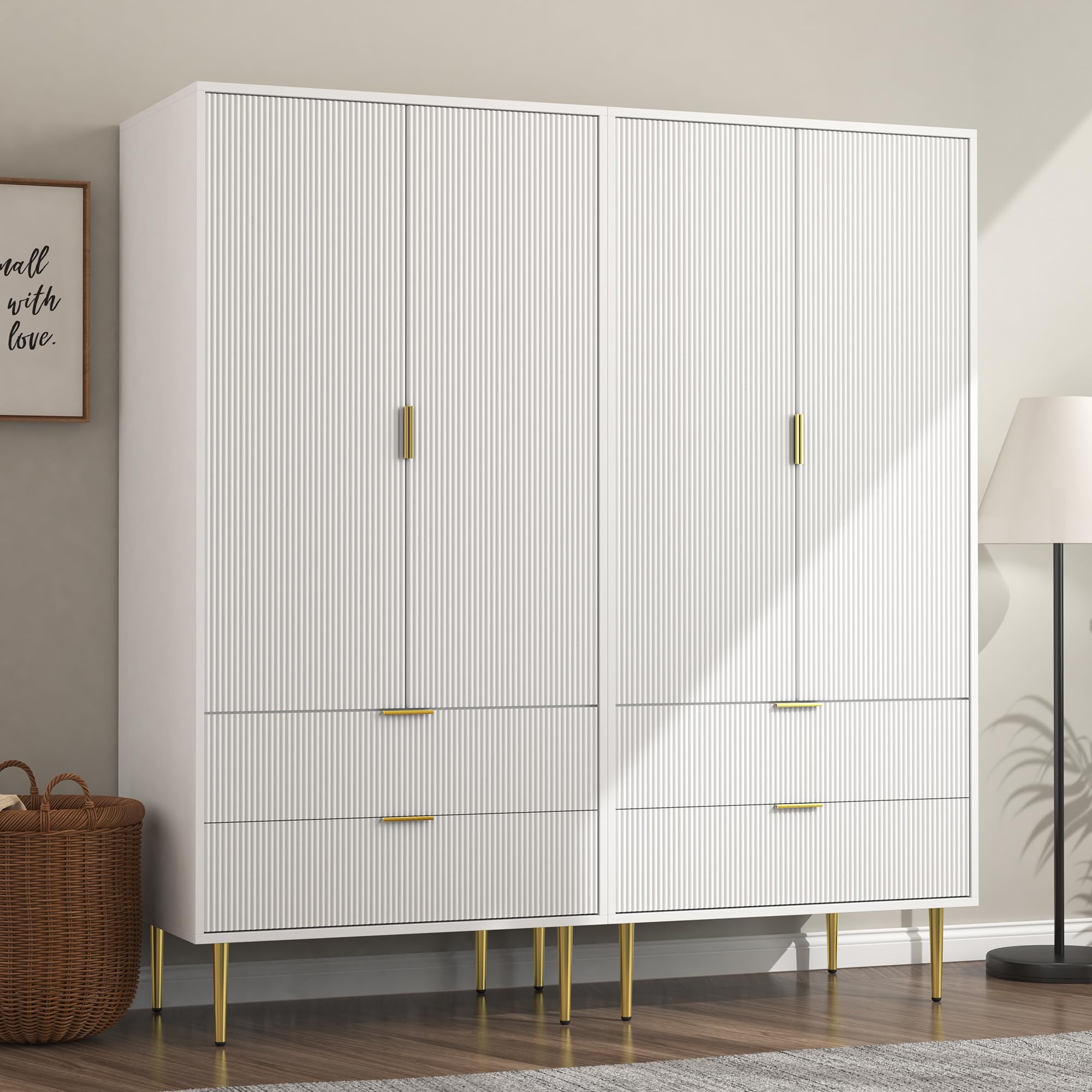 Modern White Armoire Closet 71