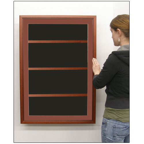 Handcrafted Wooden Shadow Box Swing Frames with 8 Deep Wooden Shelves - Wall Display Organizer for Home Decor, Jewelry, Photos & Collectibles