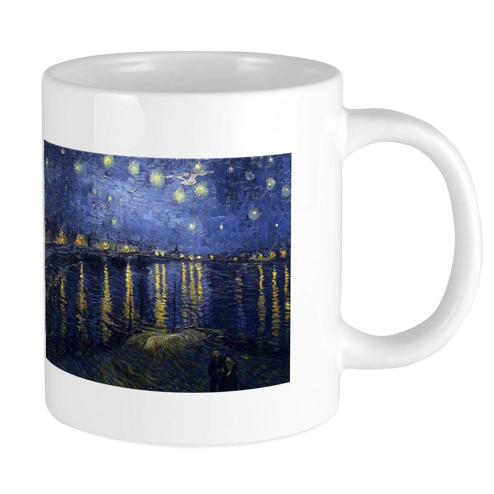 Star Trek Night Over The Rhone 20 oz Ceramic Mega Coffee Mug - Large Tea Cup for Hot & Cold Drinks - Perfect for Home, Office, or Gifts - Officially Licensed Star Trek Collectible