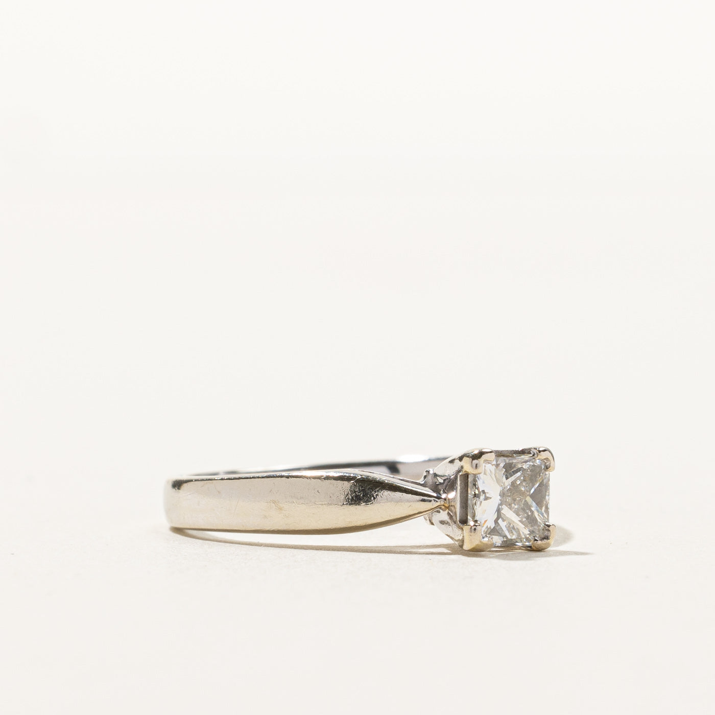 Solitaire Princess Cut Diamond Ring - 0.52 Carat Round Brilliant Engagement Ring for Women, Size 6 | Perfect for Proposals, Anniversaries & Special Occasions