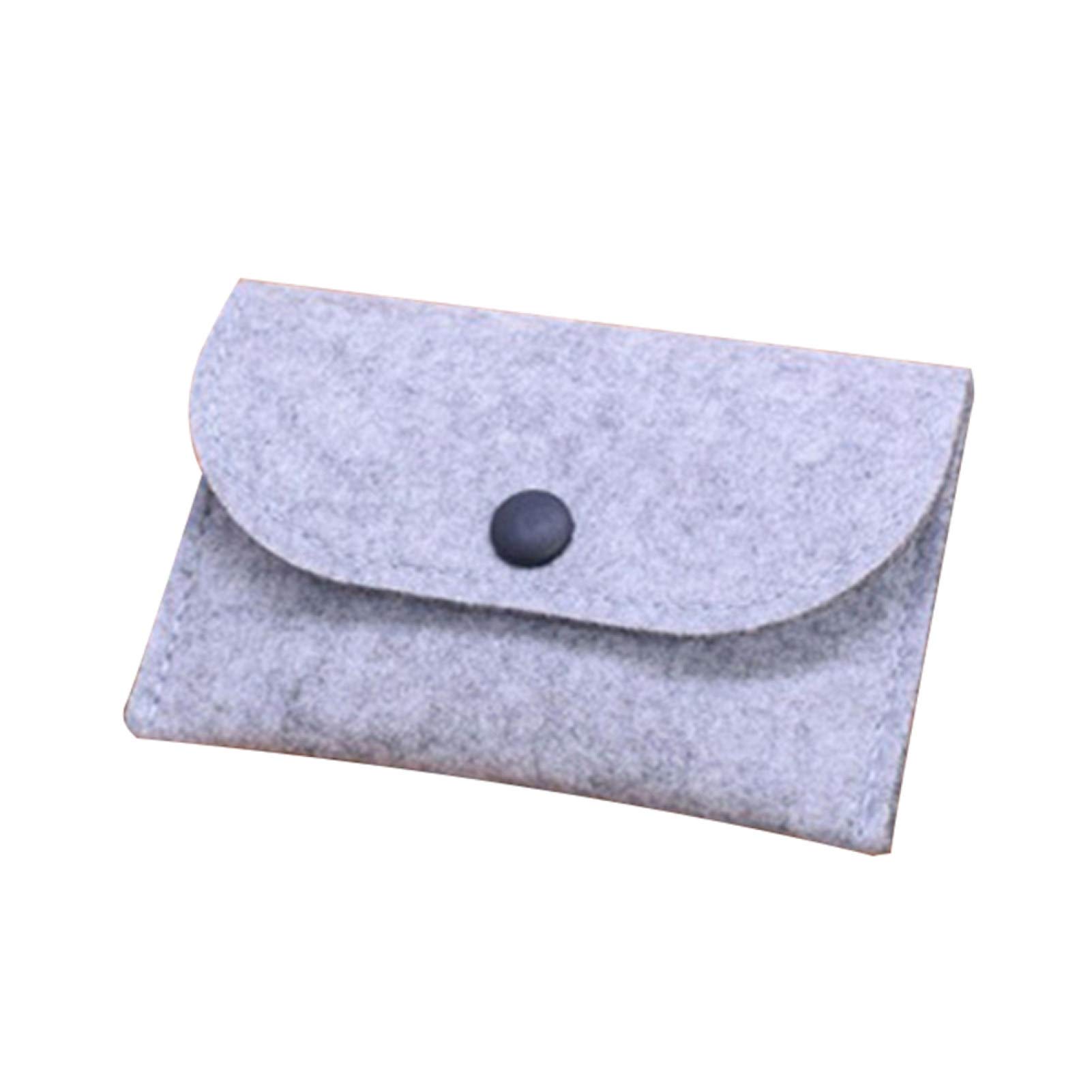 Mini Coin Purse Wallet - Portable Felt Credit Card & Cash Holder - Pure Color Small Wallet for Women & Men - Perfect for Travel, Shopping & Everyday Use