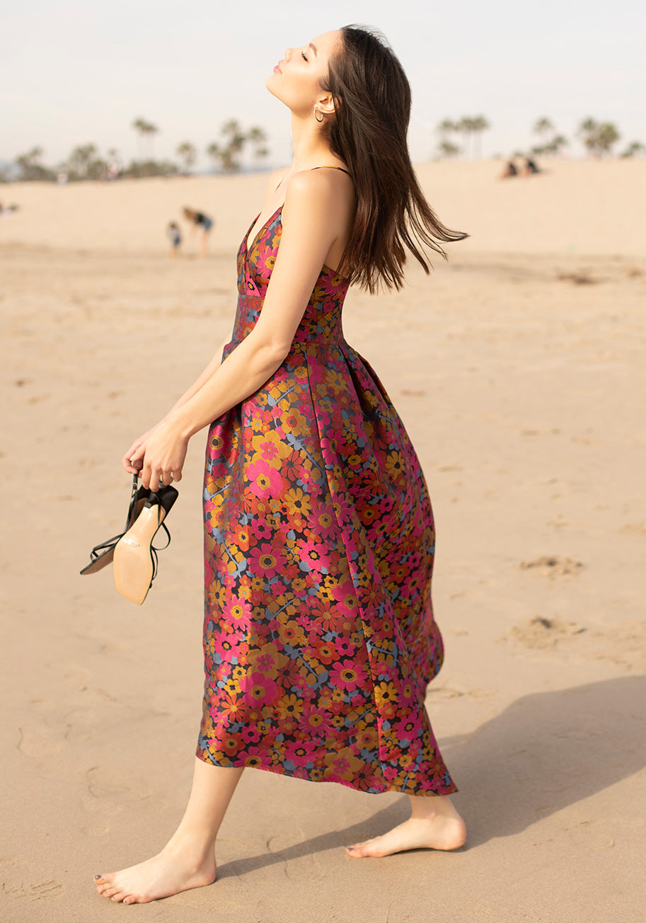 ModCloth x Hutch Suit Your Fancy High Low Dress | Flowy Women's Cocktail Dress for Parties, Weddings & Special Occasions