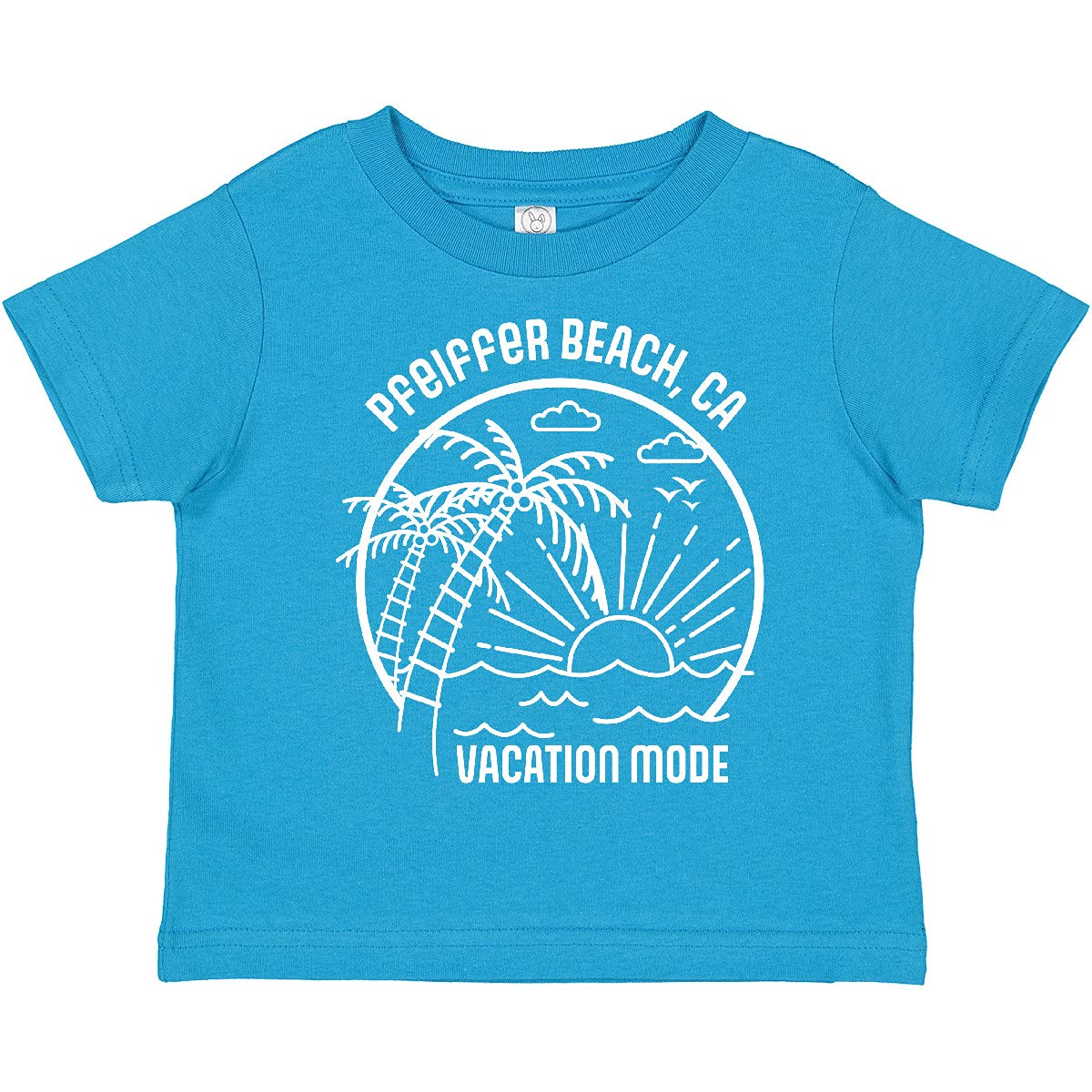 Inktastic Summer Vacation Mode Pfeiffer Beach California Toddler T-Shirt - Cute Kids Travel Tee for Beach Trips & Family Vacations