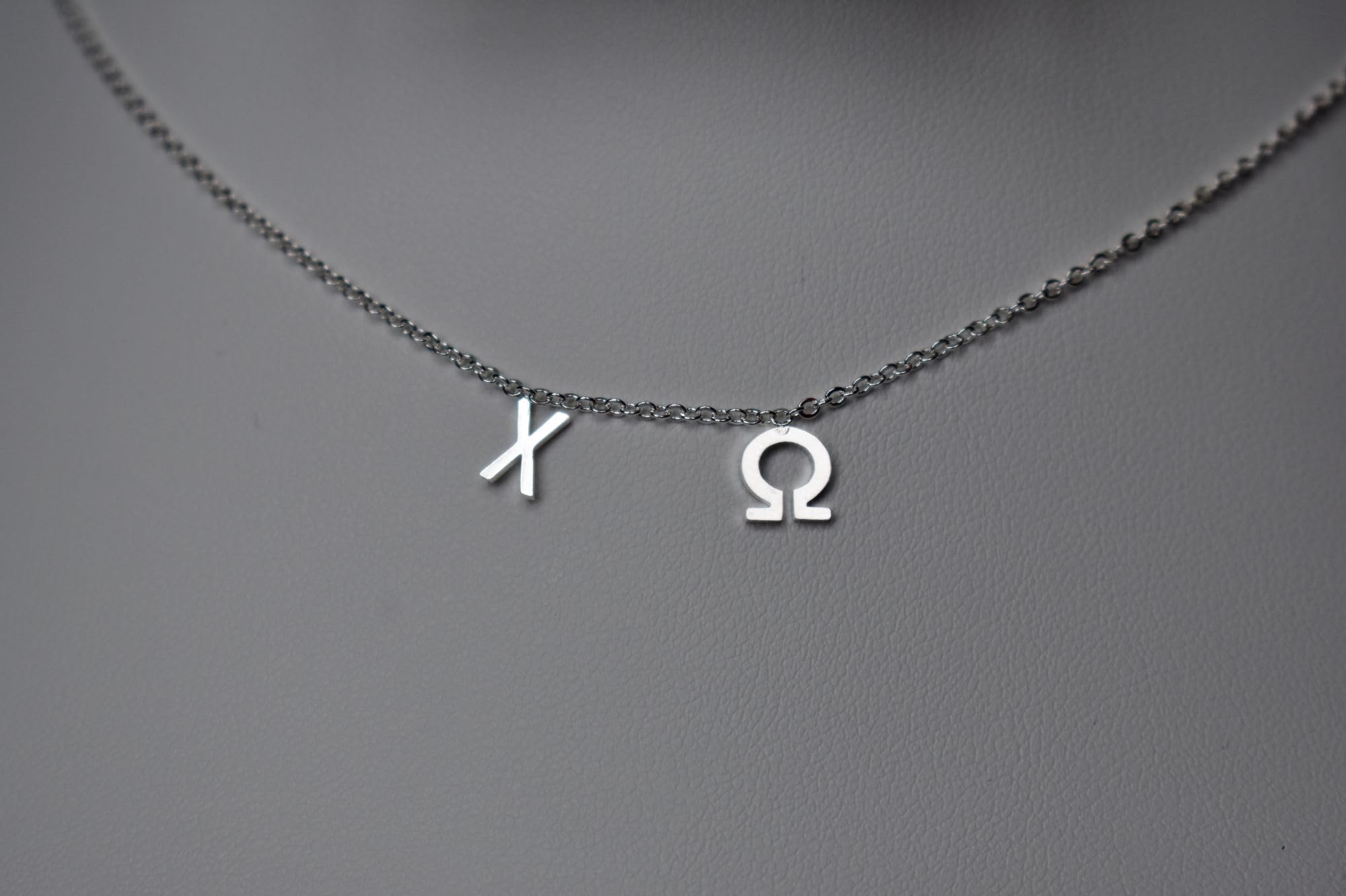 Chi Omega Sorority Necklace - XO Greek Letter Pendant, Silver Plated Jewelry for Sorority Sisters | Perfect for Bid Day, Initiation Gifts & Sisterhood Events