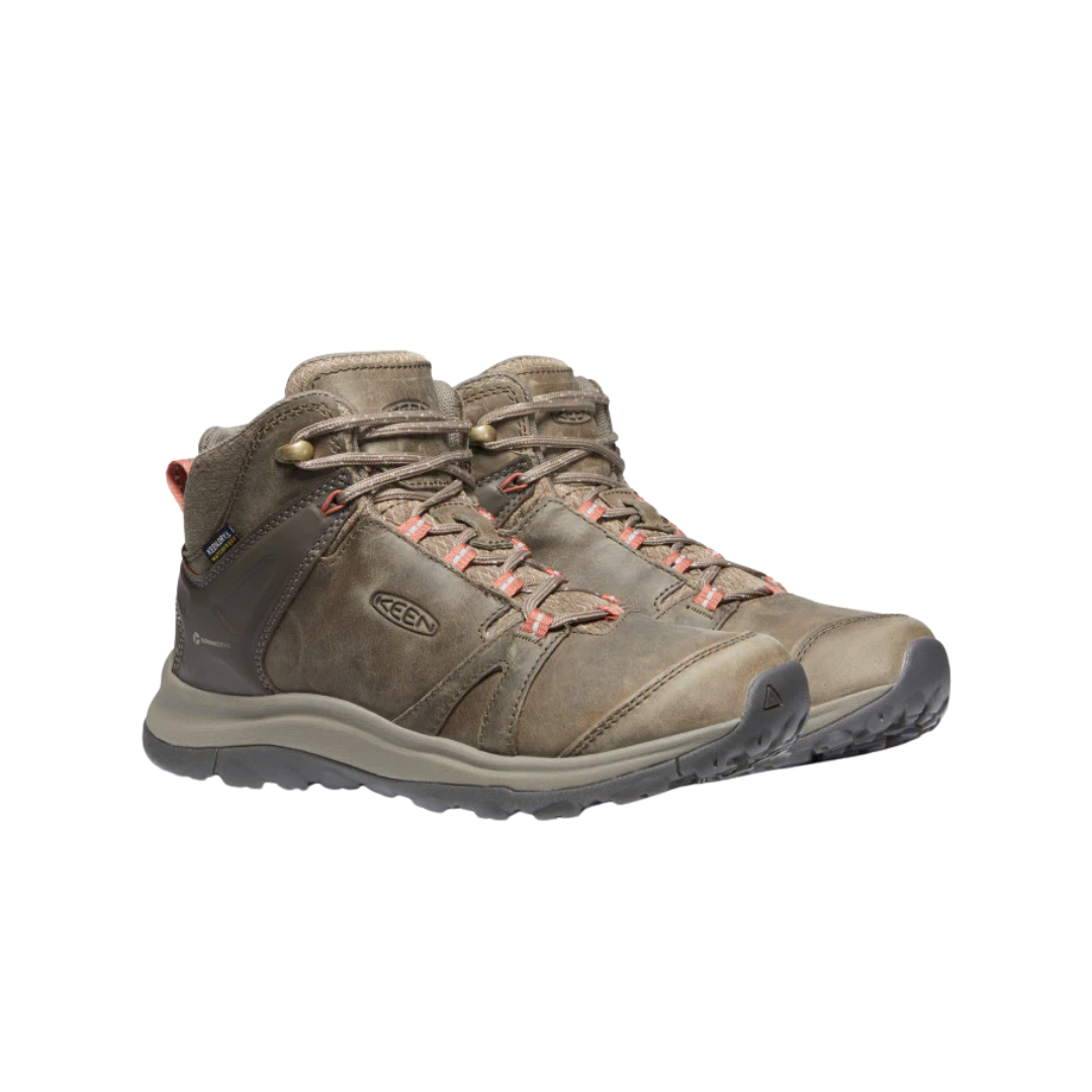 Women's Terradora II Mid Waterproof Hiking Boots - Brindle/Redwood (Regular Width) for Outdoor Adventures & Trail Walking