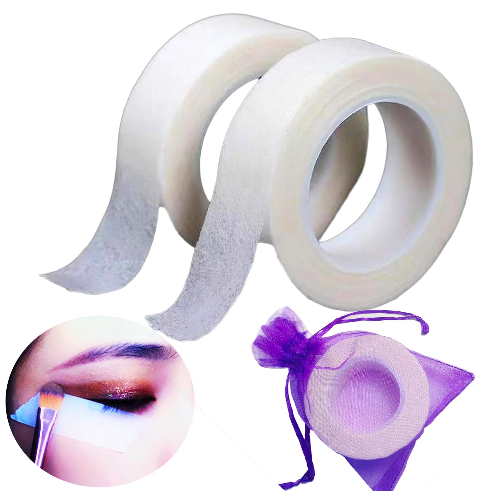 Best Makeup Tape for Flawless Eyebrows & Eyeliner - Waterproof, Hypoallergenic, Invisible Hold - Perfect for Makeup Artists & Everyday Use