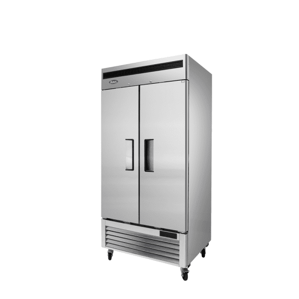Atosa MBF8506GR 39.5 Inch Commercial Reach-In Refrigerator with 2 Solid Doors - Perfect for Restaurants, Cafes, and Catering Businesses