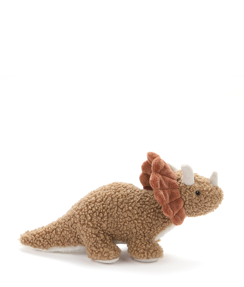 Baby Thomas the Triceratops Plush Toy - Soft Brown Dinosaur Stuffed Animal for Kids | Perfect for Cuddling, Nursery Decor & Gift Giving