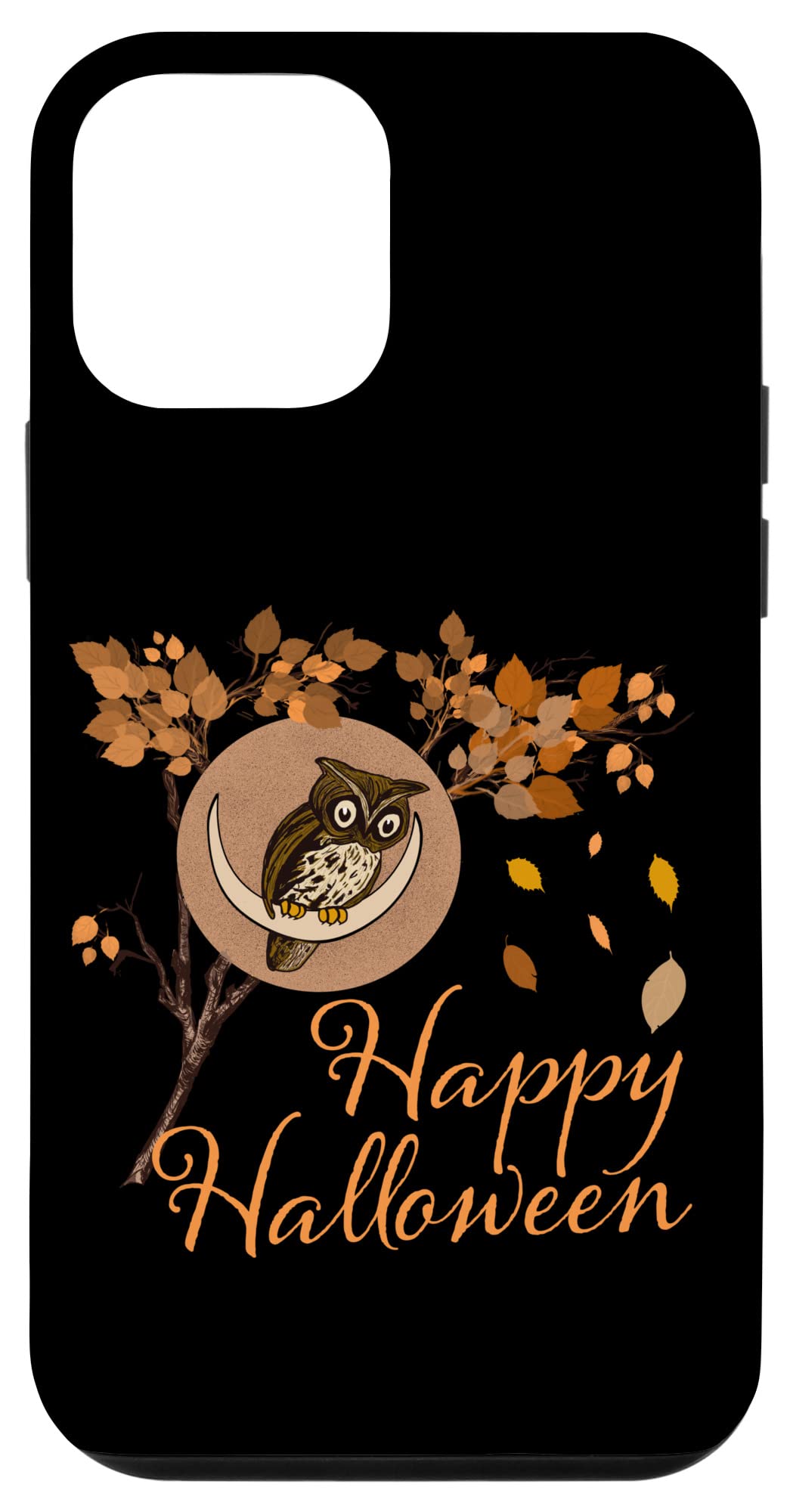 Vintage Halloween Owl on Autumn Tree Branch iPhone 12 Mini Case - Perfect for Fall Festivities, Spooky Season & Everyday Protection