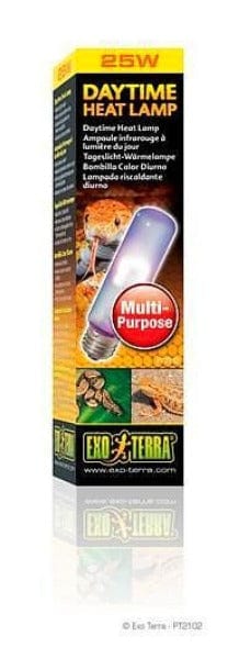 Exo Terra Daytime Heat Lamp for Reptiles - 100W Basking Bulb with UVA Light - Ideal for Terrariums, Bearded Dragons & Lizards - Perfect for Daytime Heating & Sunlight Simulation