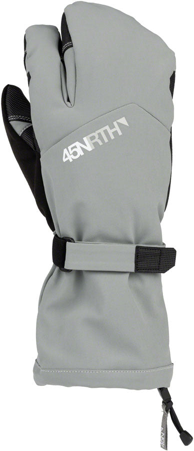 45NRTH 2024 Sturmfist 3 Gloves - Lobster Style Winter Gloves for Extreme Cold Weather, Waterproof & Windproof, Glacial Grey, 2XL - Perfect for Snowmobiling, Skiing & Ice Fishing