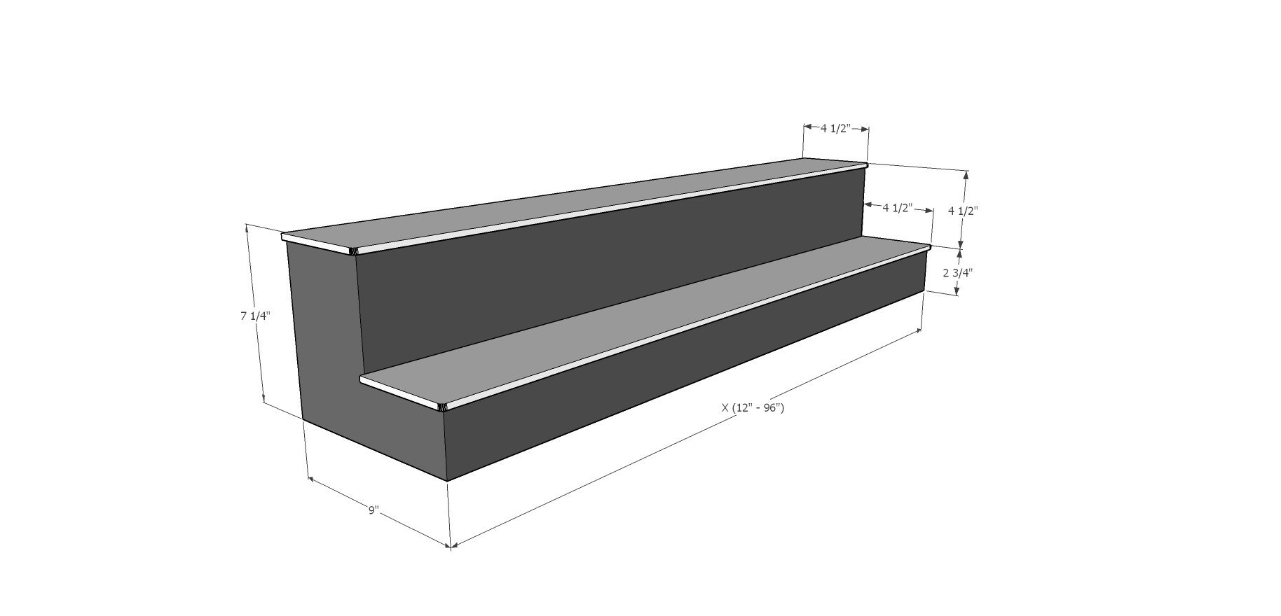 2-Tier LED Lighted Liquor Bottle Display Shelf - 56