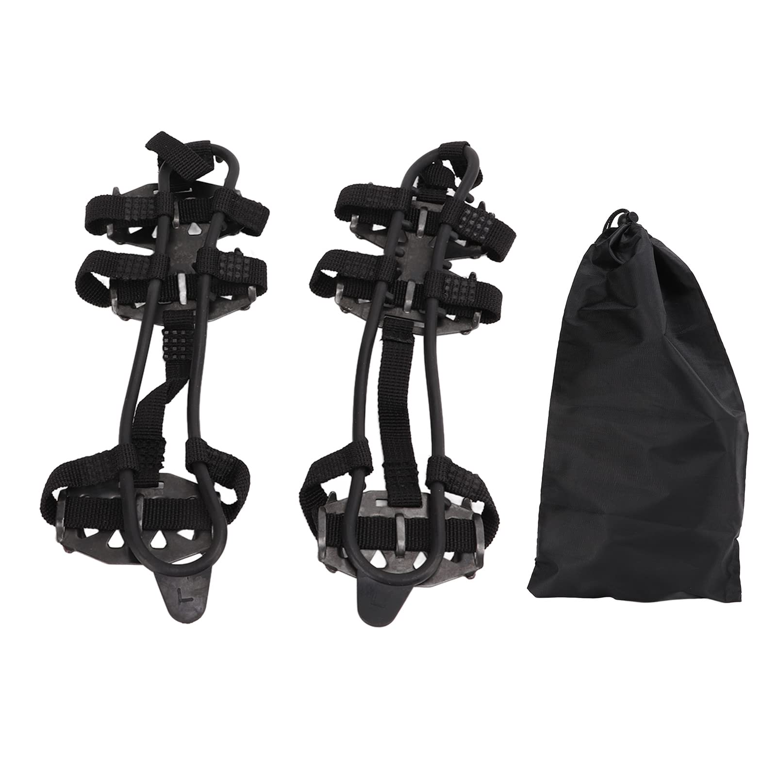 Velaurs Anti-Slip Ice Climbing Crampons - 24 High-Density Steel Teeth for Maximum Traction | Durable Aluminum Alloy Spikes for Mountain Hiking & Winter Outdoor Adventures | Perfect for Ice Climbing, Glacier Trekking & Snowy Terrain Exploration