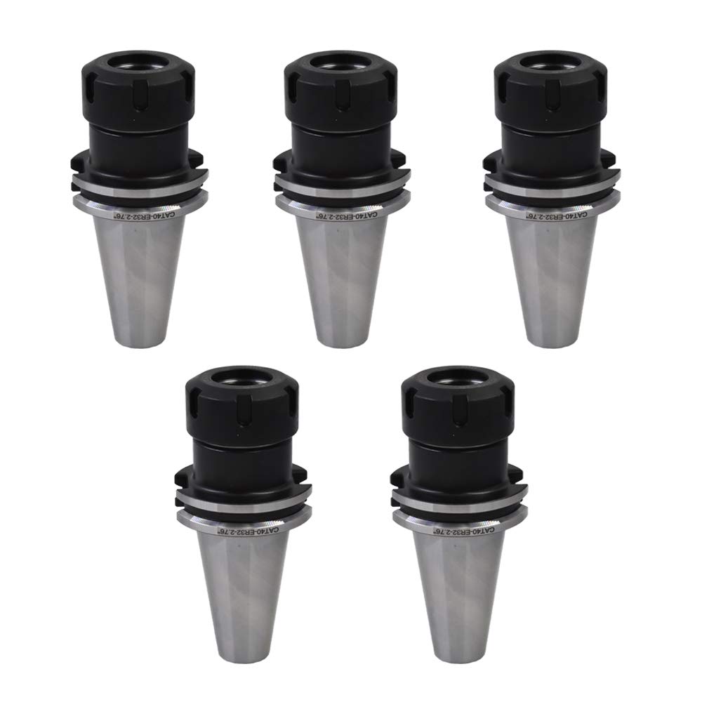 5Pcs CAT40 ER32 Collet Chuck Set for CNC Engraving Machine, Milling & Lathe Tools | Precision Tooling for Metalworking & Woodworking Projects