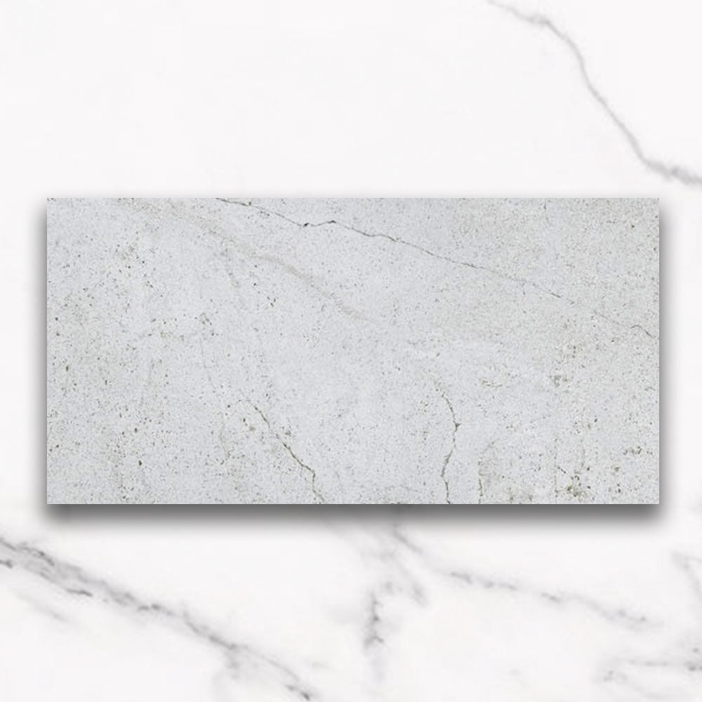 Stretto Perla 300x600mm Matte Porcelain Tile - Natural Stone Look Wall & Floor Tile for Bathroom, Kitchen & Living Room Renovation