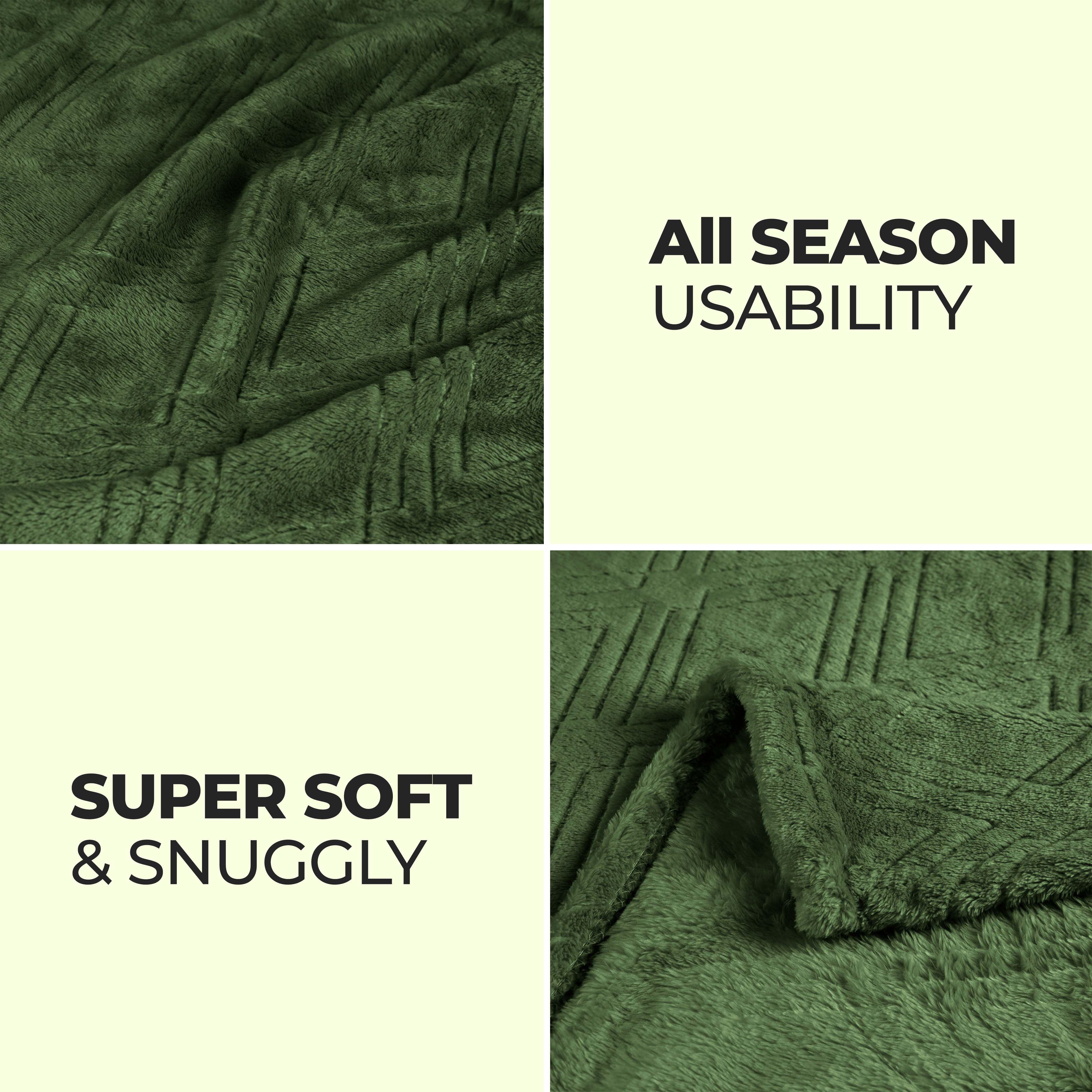 Alaska Diamond Plush Fleece Ultra Soft Blanket - Cozy Sherpa Throw for Bed, Couch & Travel - Perfect for Winter Nights, Movie Time and Gift Giving