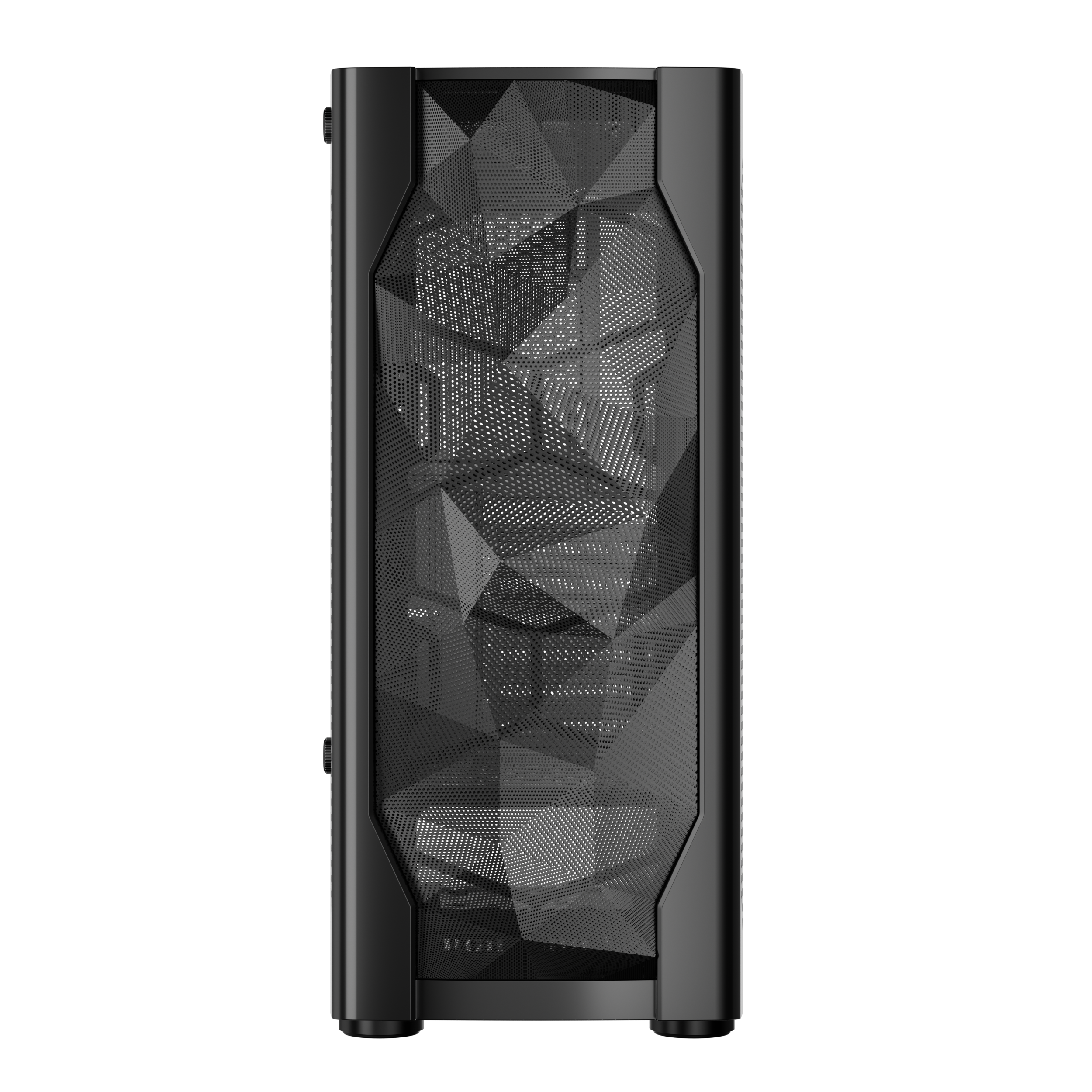 1st Player DK Series D4 ATX Mid Tower Gaming PC Case - Metal Mesh Front Panel, High Airflow Design, Tempered Glass Side Panel (Black) - Perfect for Gaming Rigs, Workstations & Custom PC Builds