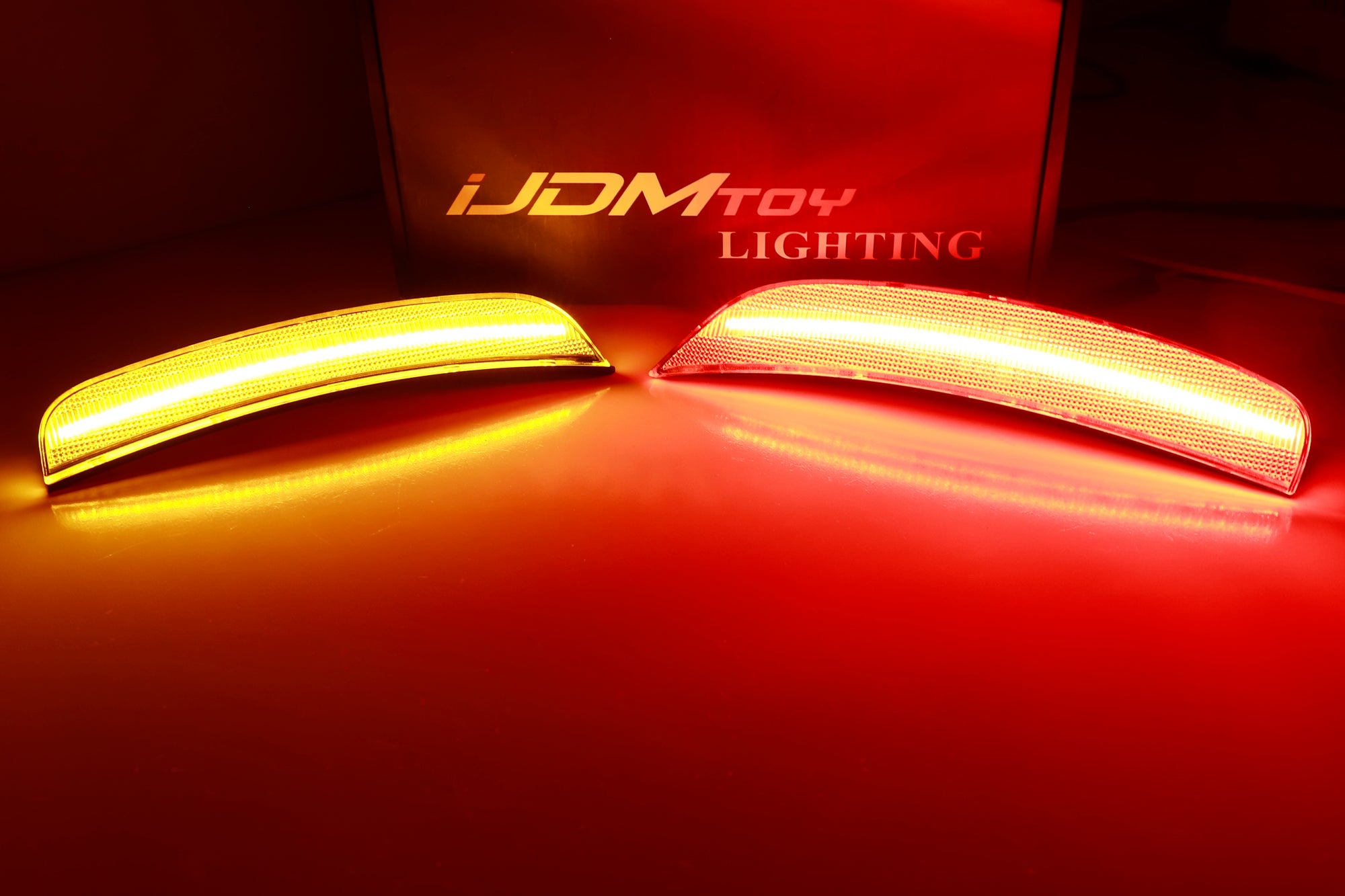 Amber/Red LED Side Marker Lights for 2011-2019 Fiat 500 - Clear Lens, Waterproof, Easy Installation - Perfect for Night Driving & Enhanced Vehicle Visibility
