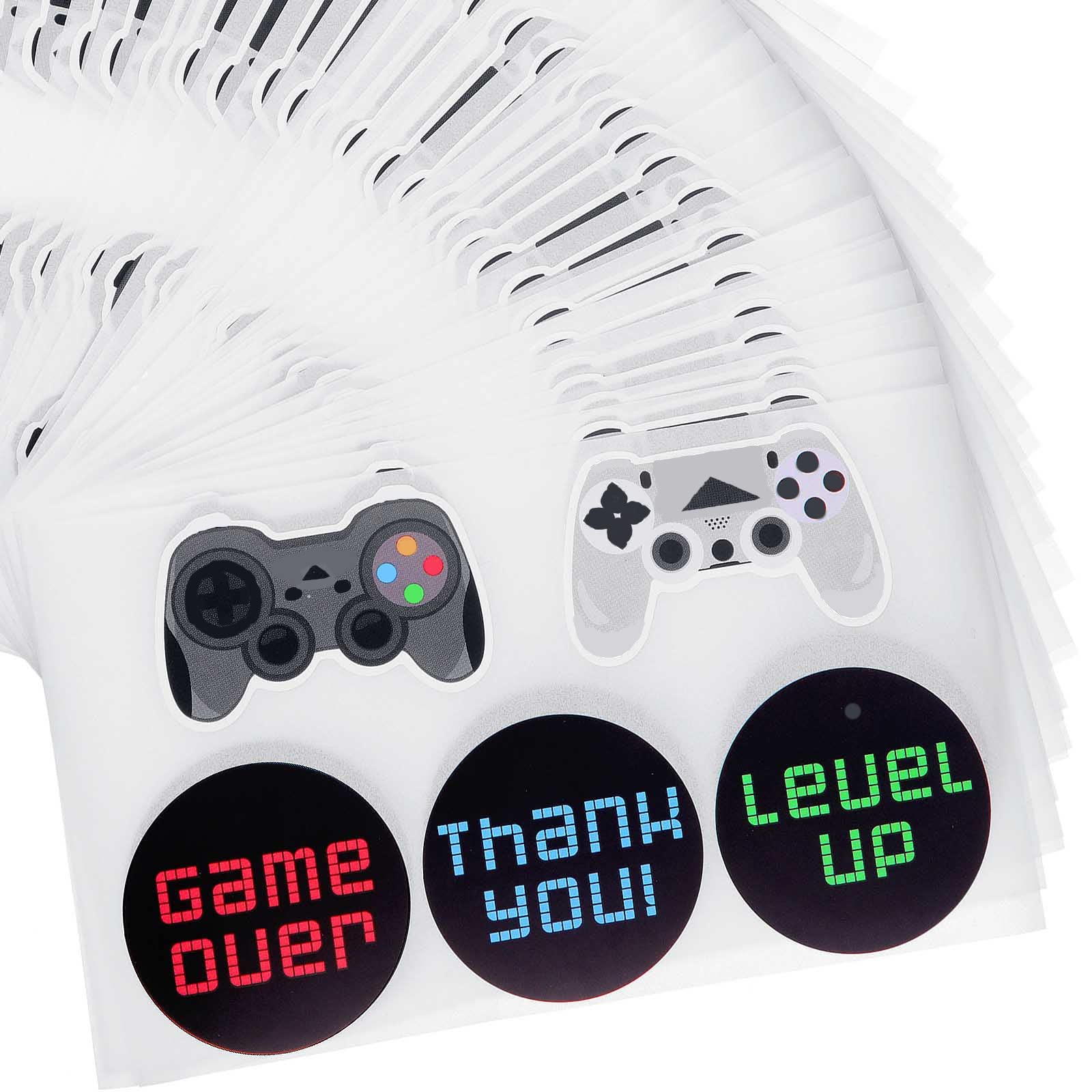 200-Piece Video Game Controller Stickers Set - 5 Unique Styles for Gaming Parties, Boys Birthday Decorations & DIY Accessories - Perfect for Xbox, PS5, Switch & PC Gaming Setup