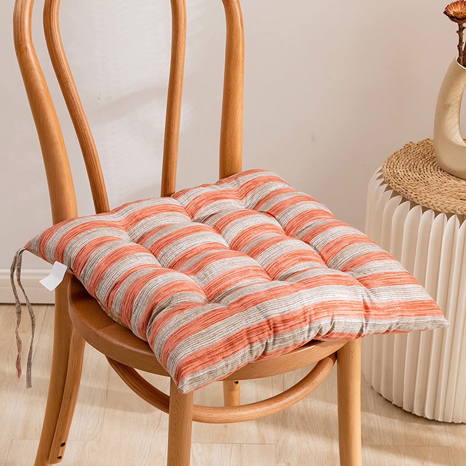 Premium 40x40cm Dining Chair Cushions Set of 6 - Tied & Laced Seat Pads for Kitchen, Patio, Garden & Indoor Dining - Comfortable & Stylish Home Decor Accessories