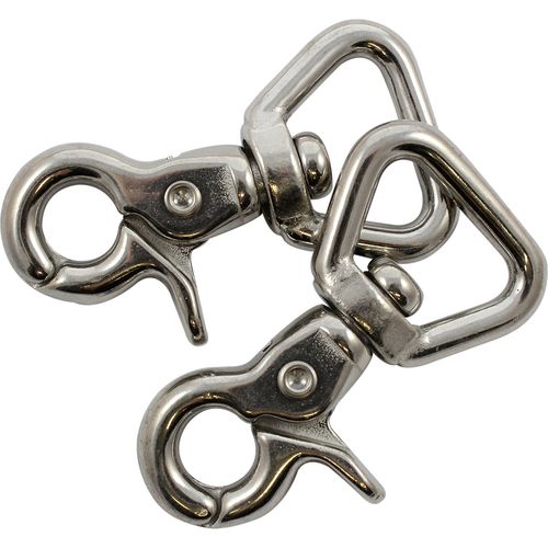 Premium 316 Stainless Steel Black Magic Harness Reel Clips - Durable Marine & Industrial Safety Gear for Boating, Construction & Rescue Operations