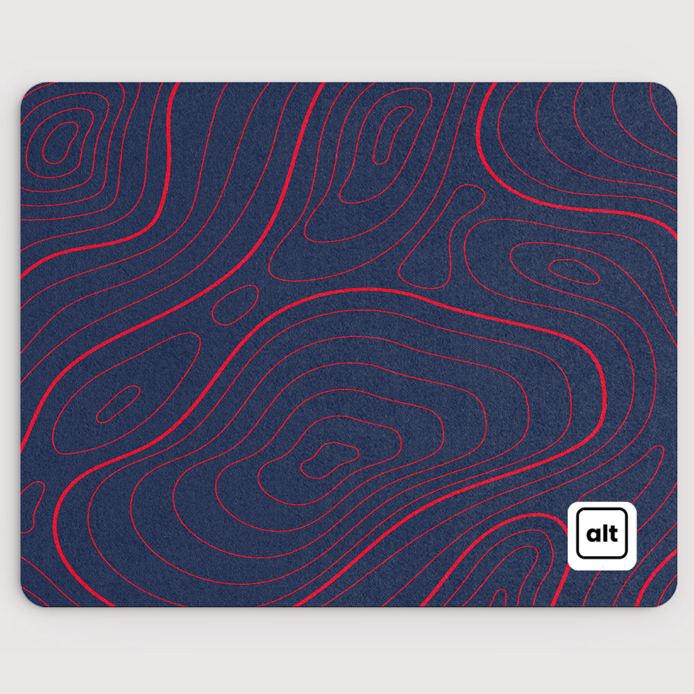 Premium Blue & Red Damascus Pattern Gaming Mouse Pad - Non-Slip Rubber Base for PC, Laptop & Office Use - Perfect for Gaming, Work & Home Office Setup