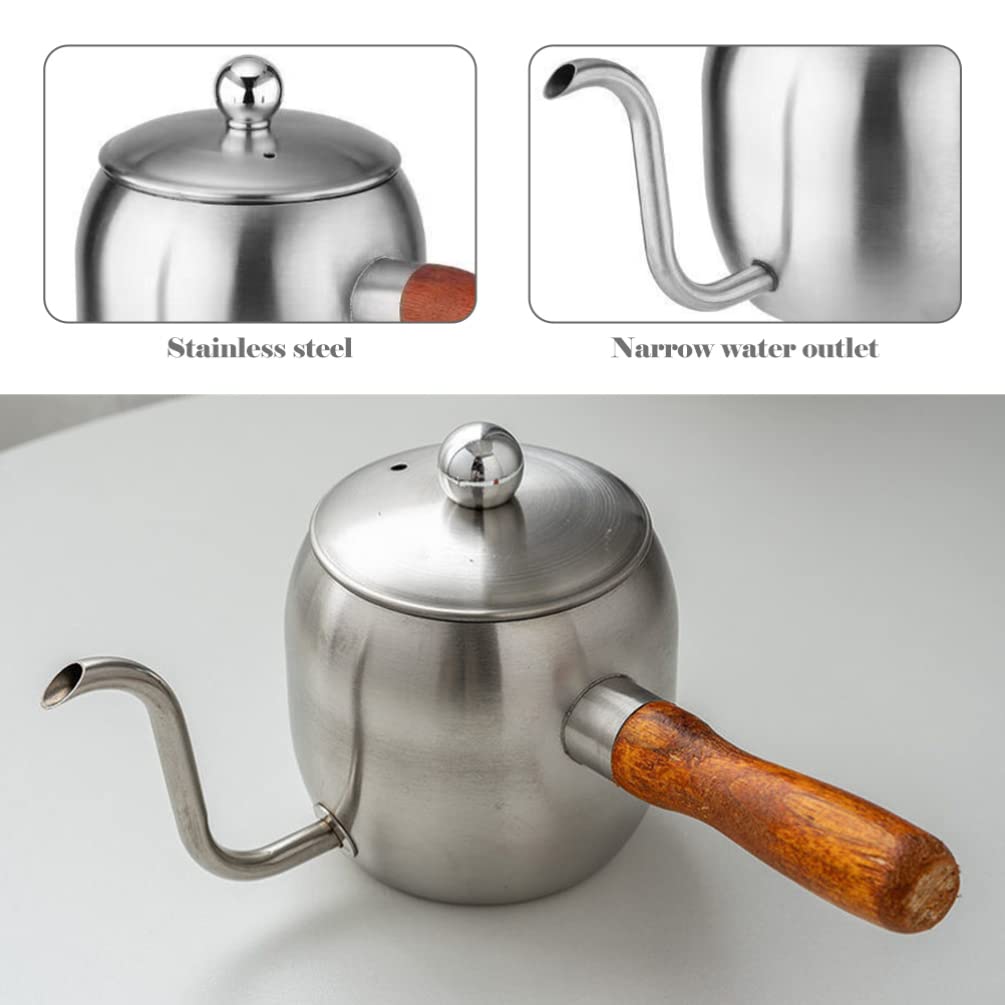 Premium Gooseneck Coffee Kettle - Long Spout Pour Over Coffee Maker for Precision Brewing, Handcrafted Tea Kettle with Ergonomic Handle, Ideal for Home Baristas & Specialty Coffee Lovers - Perfect for Pour Over, Chemex, V60, and French Press Brewing Methods