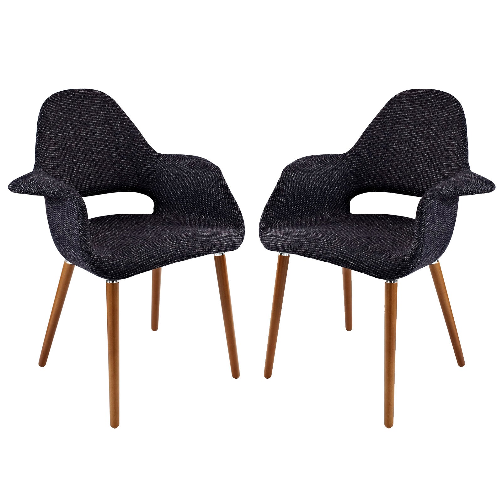 Aegis Modern Dining Armchair Set of 2 - Sturdy Wooden Frame with Upholstered Seat - Perfect for Kitchen, Dining Room, and Breakfast Nook