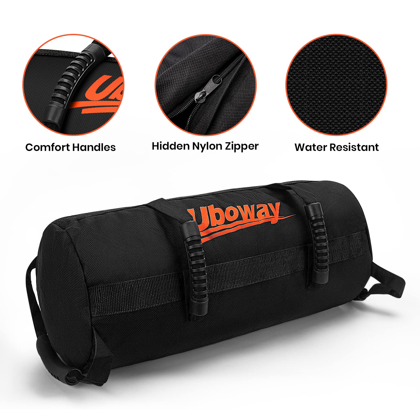 Uboway Adjustable Sandbag for Weight Training - 10-40 LBS Strength Training Equipment with Handles for Home Gym | Perfect for CrossFit, Functional Fitness & Outdoor Workouts