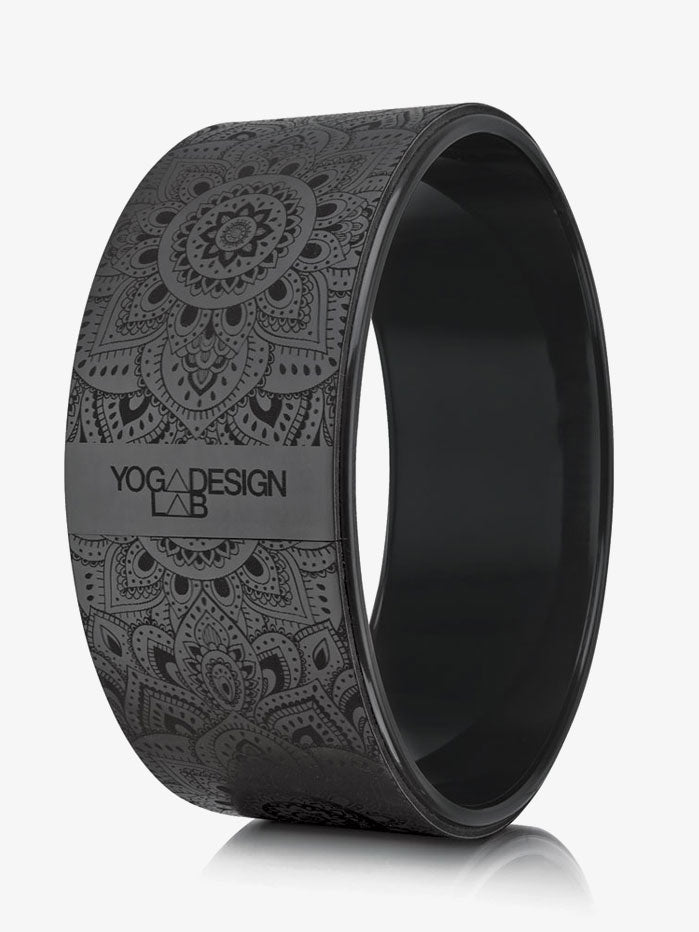 Yoga Design Lab Yoga Wheel for Back Pain Relief & Flexibility - Mandala Night Design - Perfect for Yoga, Stretching, and Home Workouts