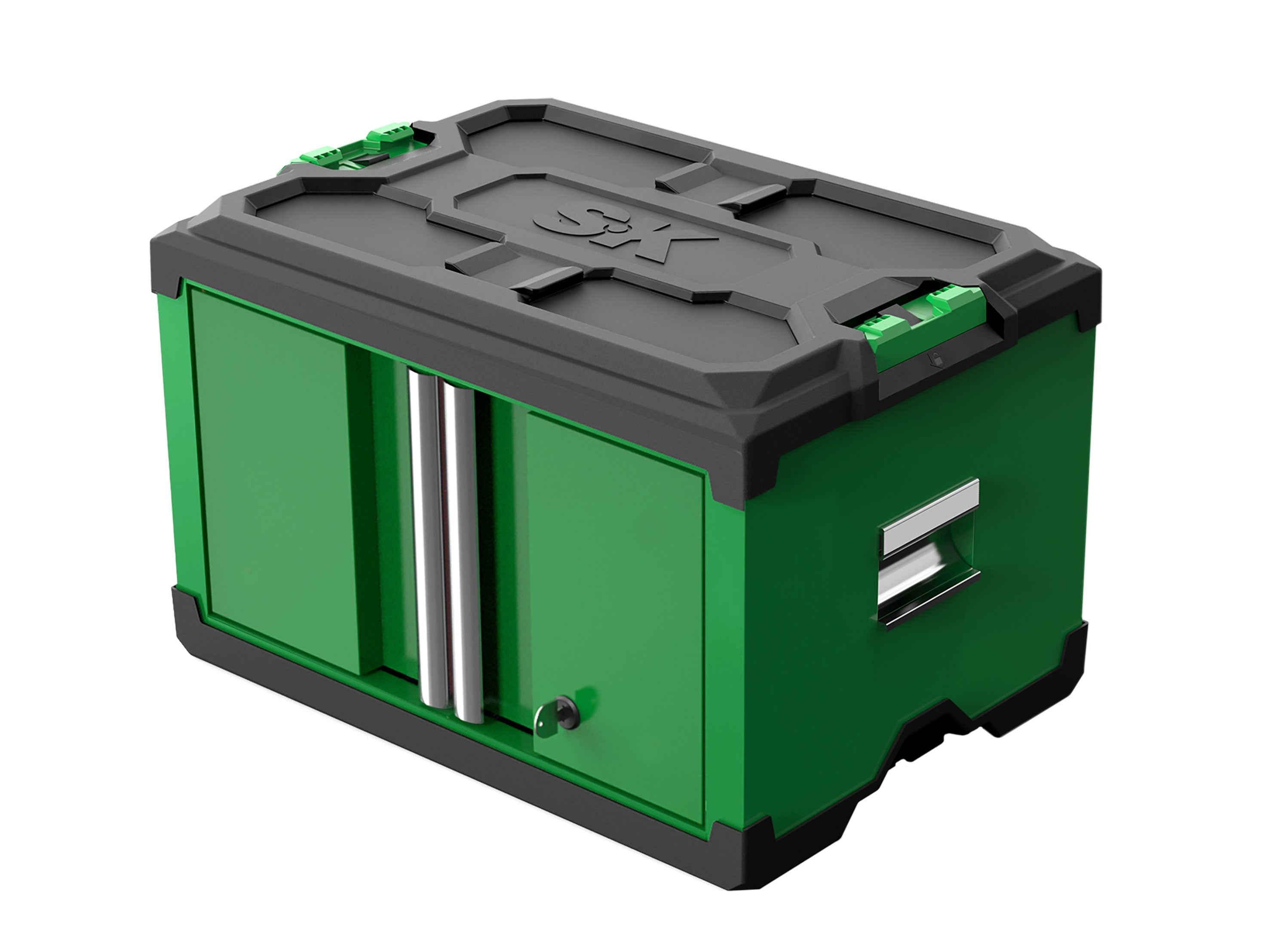 Modular Stackable Storage Tool Box with 2 Doors - Heavy Duty Steel Toolbox for Garage, Workshop & DIY Projects | Organize Tools, Hardware & Supplies