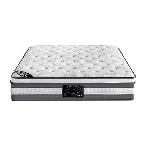 Feather Comfort Plush Euro Top Pocket Spring Mattress - 34cm Thick Queen Size for Bedroom, Guest Room & Dormitory | Premium Support & Pressure Relief