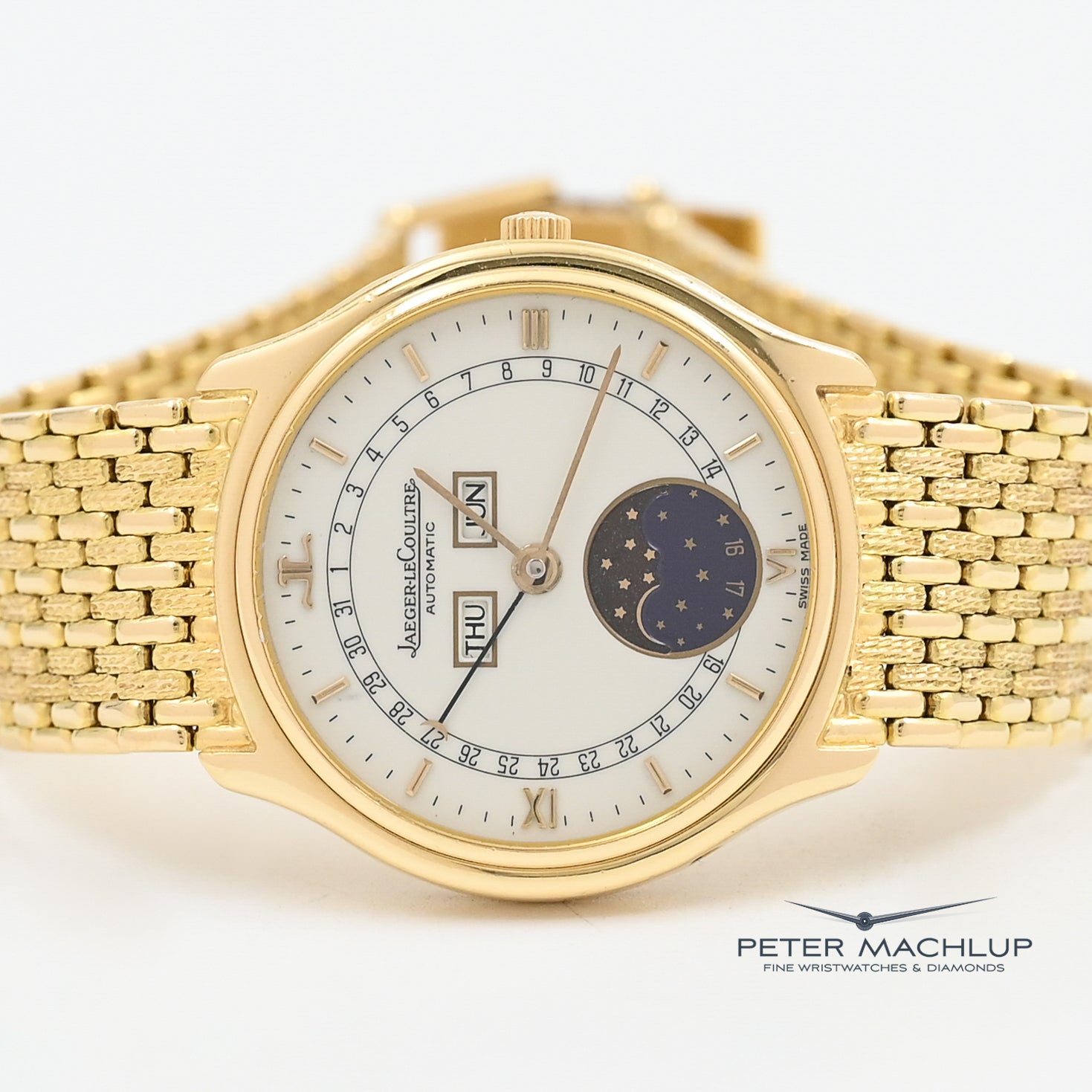 Jaeger-LeCoultre Master Triple Date Automatic Men's Watch - Luxury Swiss Chronograph with Moon Phase for Business & Formal Occasions