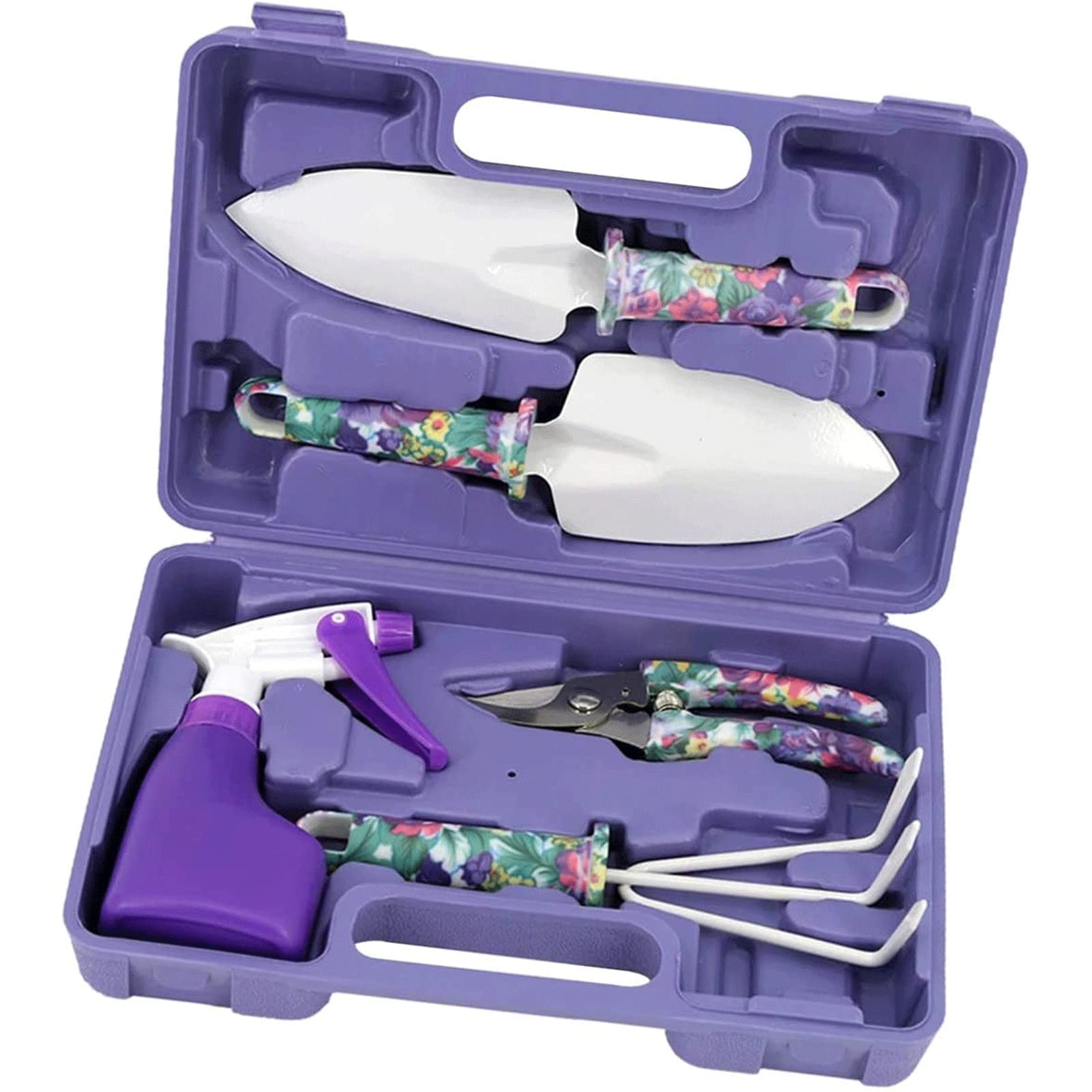 Floral Print Garden Tools Set - 5-Piece with Case for Women | Perfect for Outdoor Planting & Gifting