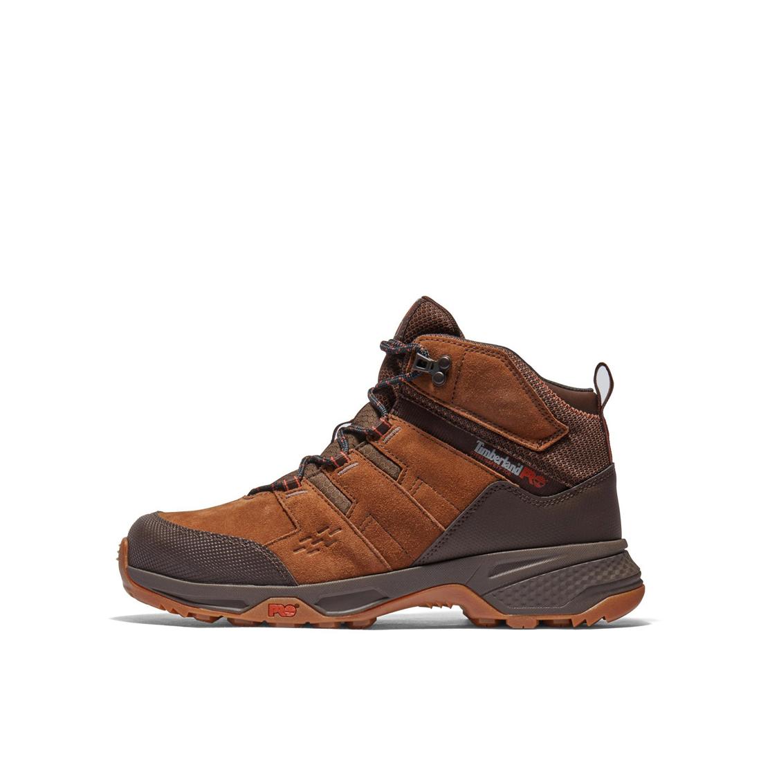 Switchback LT 6 Inch Steel Toe Work Boots for Men - Brown Safety Shoes for Construction, Warehouse & Outdoor Work - OSHA Compliant Work Boots