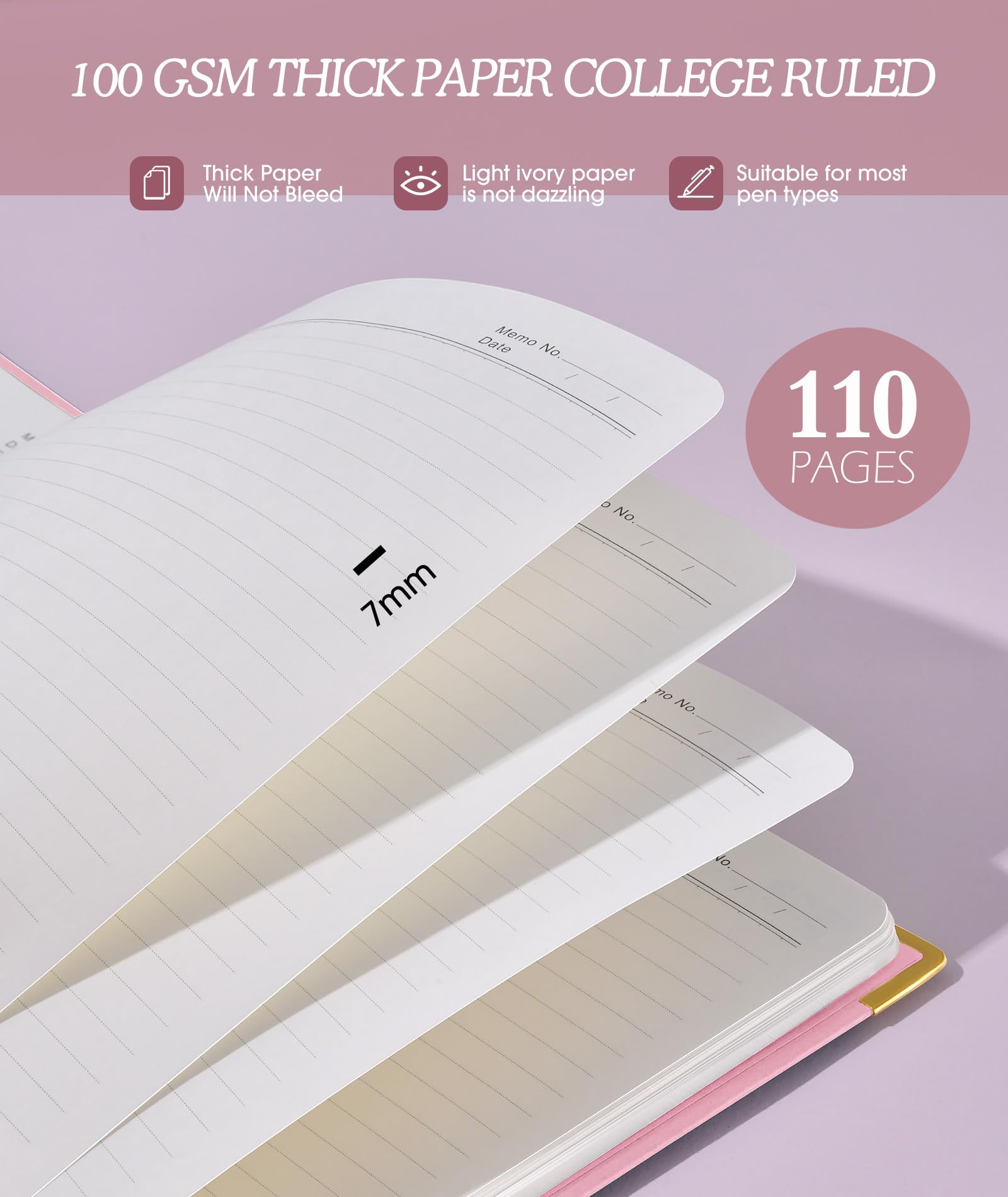 Elegant Spiral Notebook for Women - 10.5