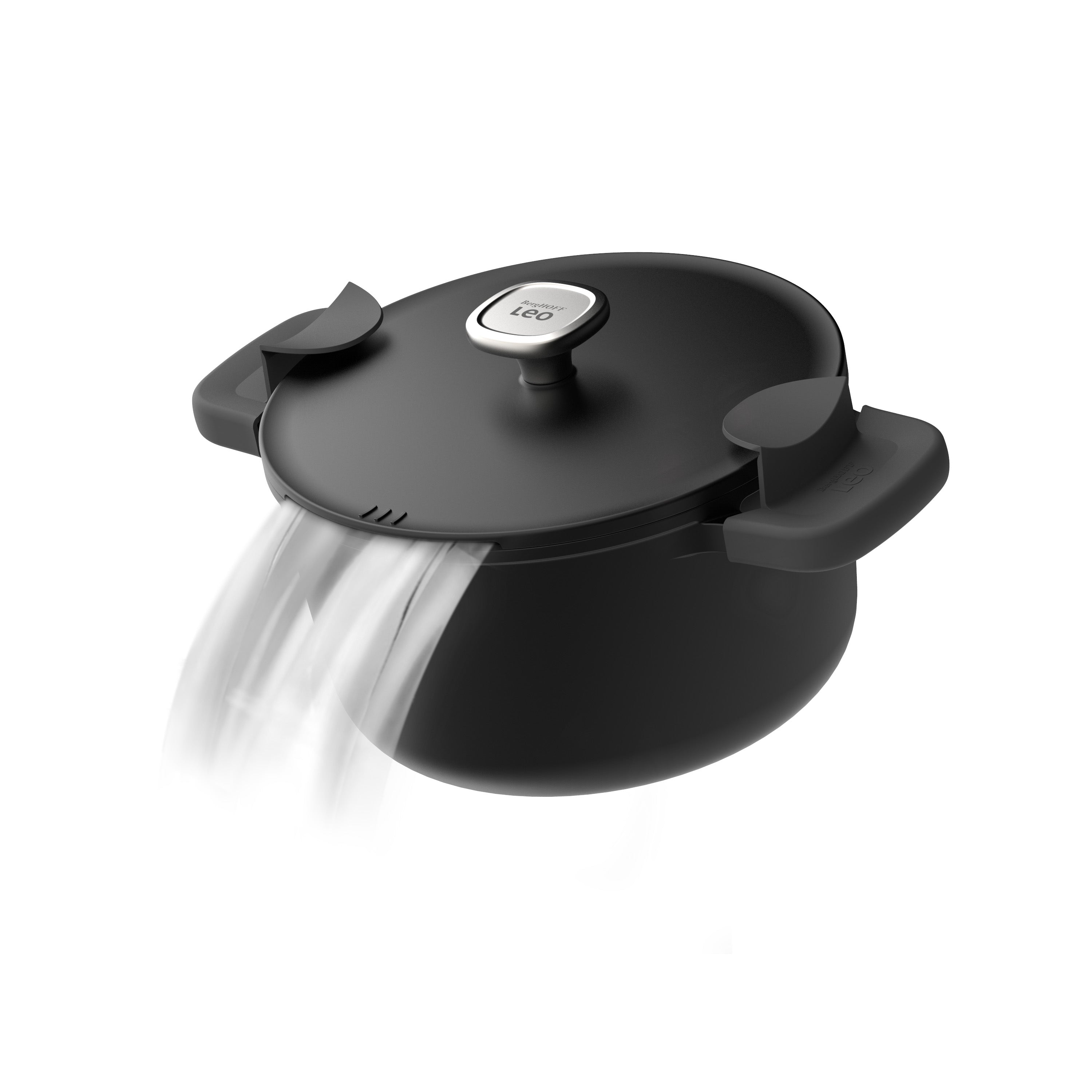 BergHOFF Leo Phantom Nonstick Ceramic 11-Inch Stockpot 7.6 Quart with Lid - Eco-Friendly Recycled Material - Perfect for Soups, Stews, Pasta & Family Cooking